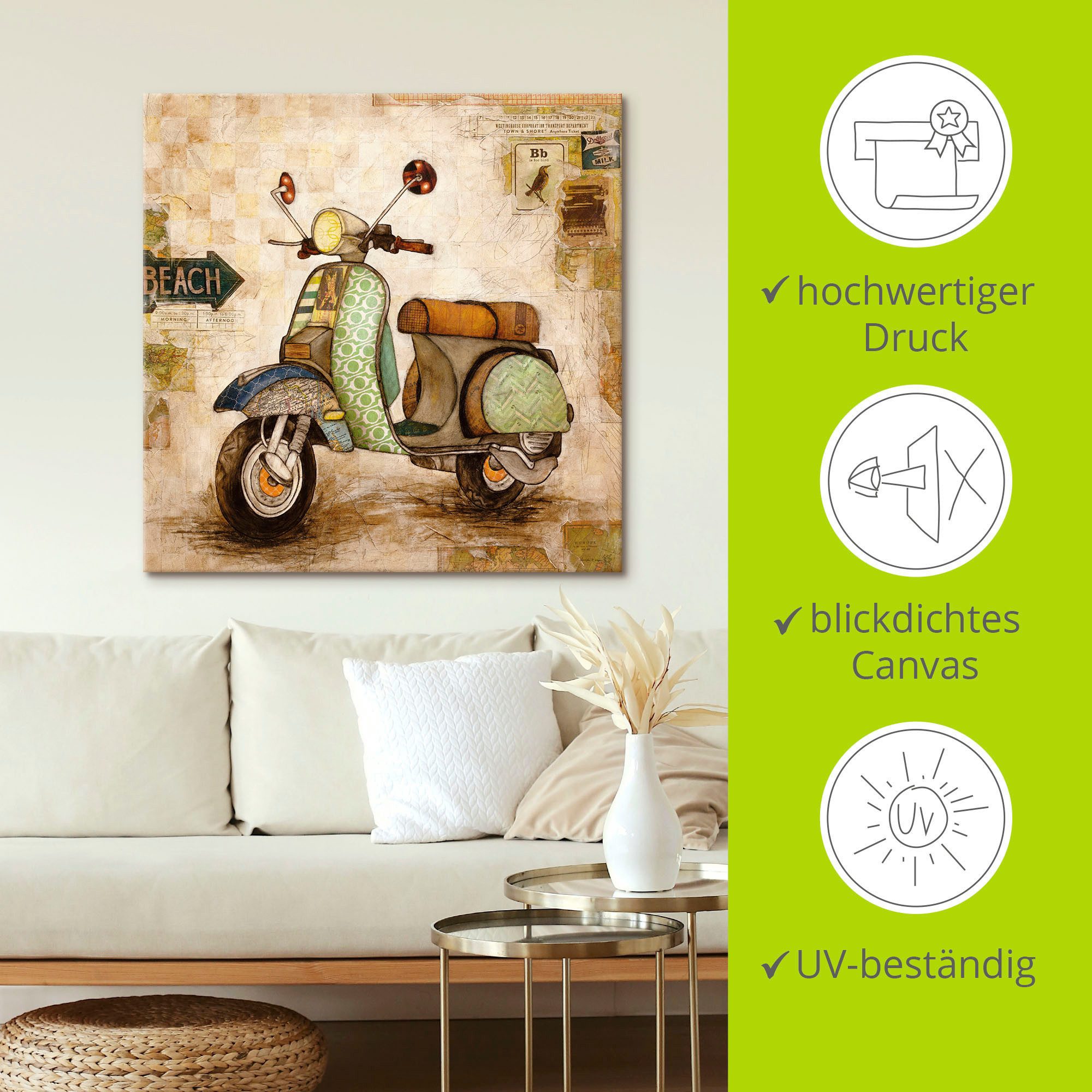 Artland Artprint op linnen Er omheen II gespannen op een spieraam