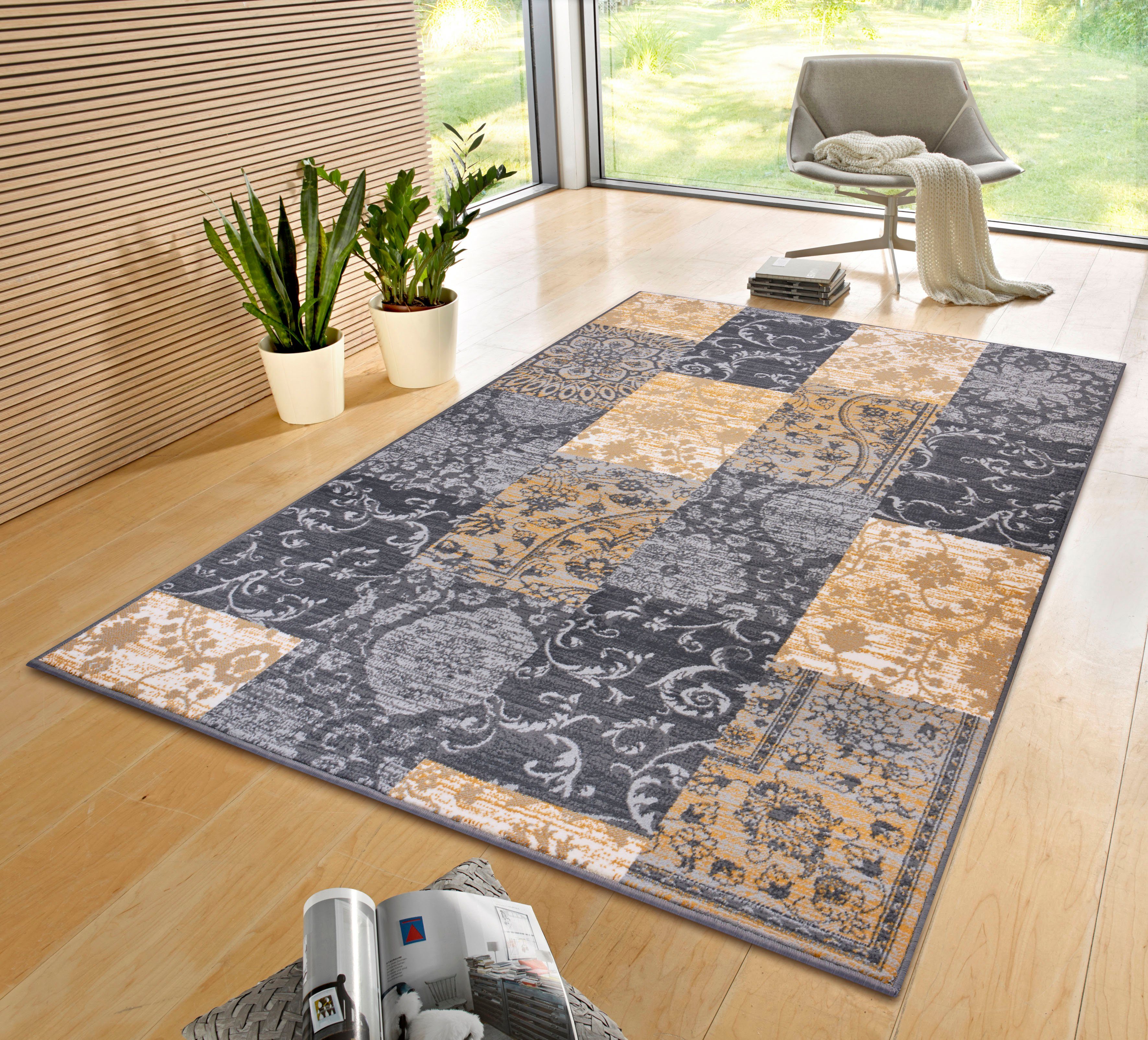 HANSE Home Vloerkleed Bloques Kortpolig, zacht, meerkleurig, woonkamer, slaapkamer, eetkamer