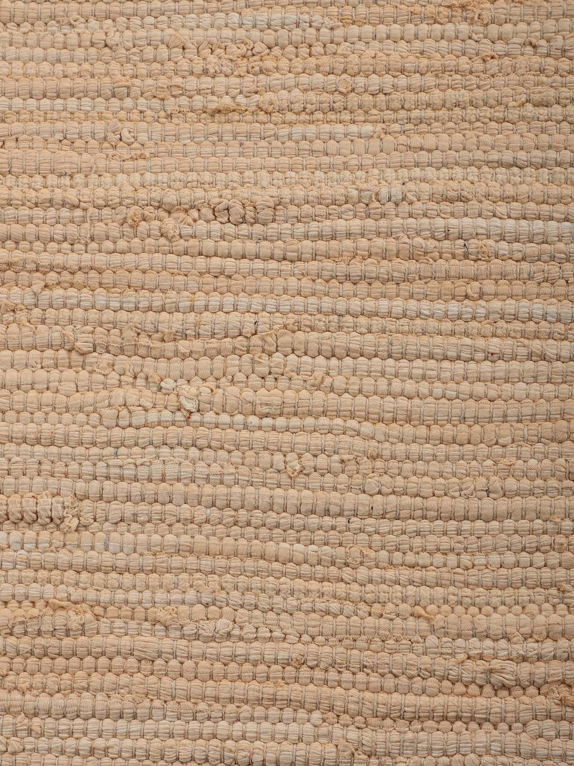 carpetfine Vloerkleed Kelim Chindi uni Tweezijdig te gebruiken kleed, puur katoen, met de hand geweven, unikleuren, met franje