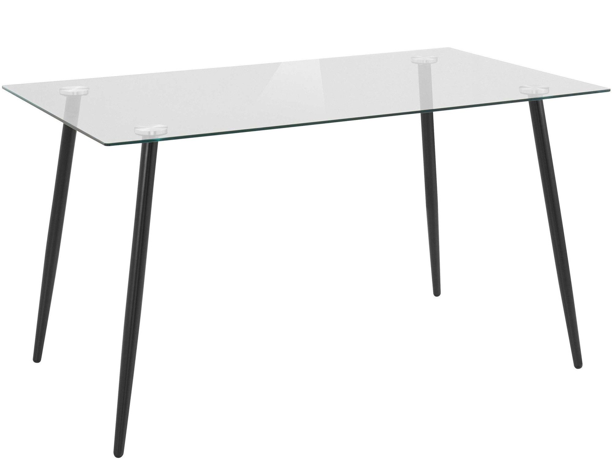 INOSIGN Eethoek Danny-Malio Glazen tafel 140x80 cm met 4 stoelen (velours stof), frame van metaal (set, 5-delig)