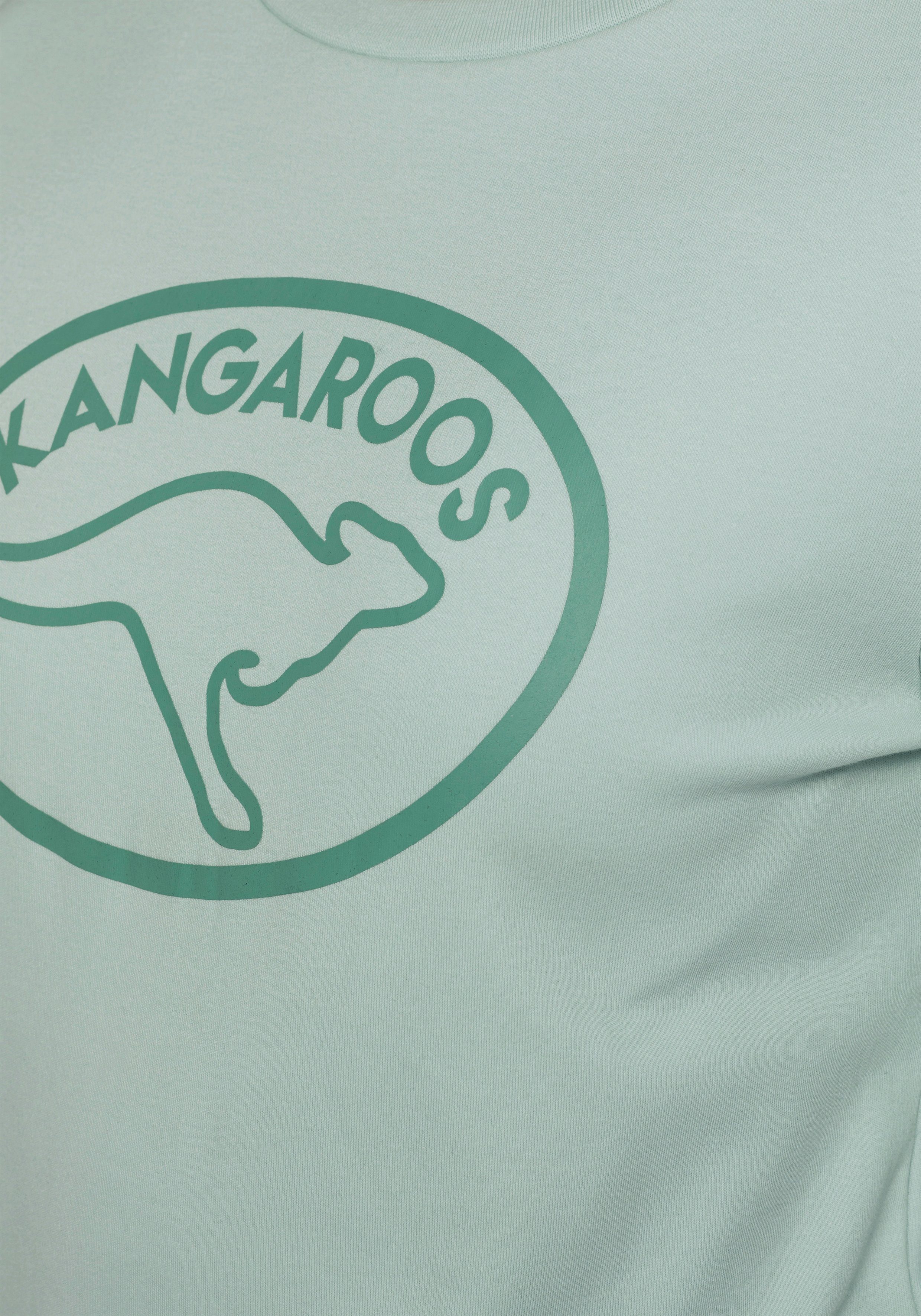 KangaROOS Sweatshirt met rimpeling op de mouw en merk-logo-print nieuwe-kollektion