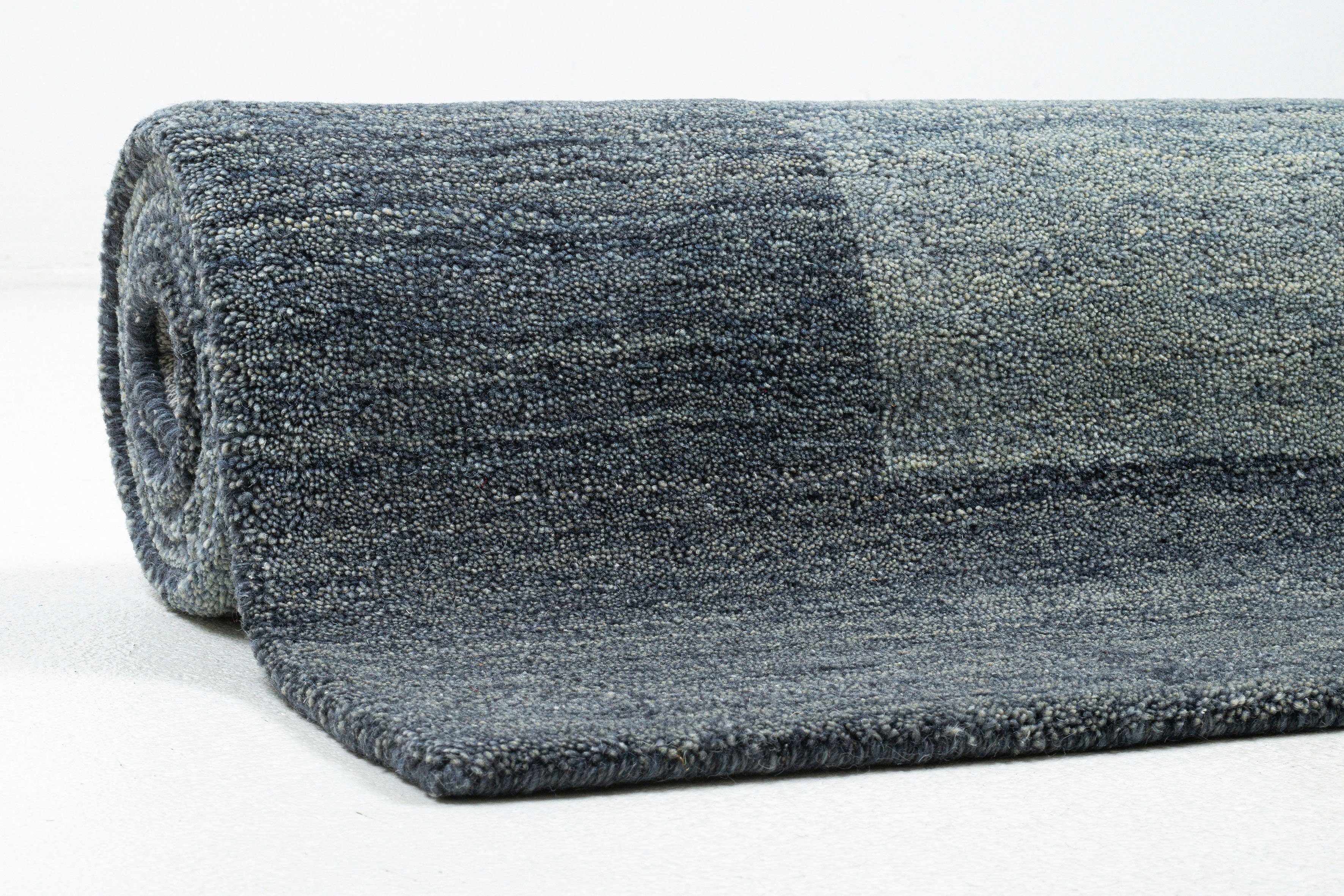 THEKO Wollen kleed Gabbeh super, Handgeweven vloerkleed, randdessin, zuivere wol, met de hand geweven