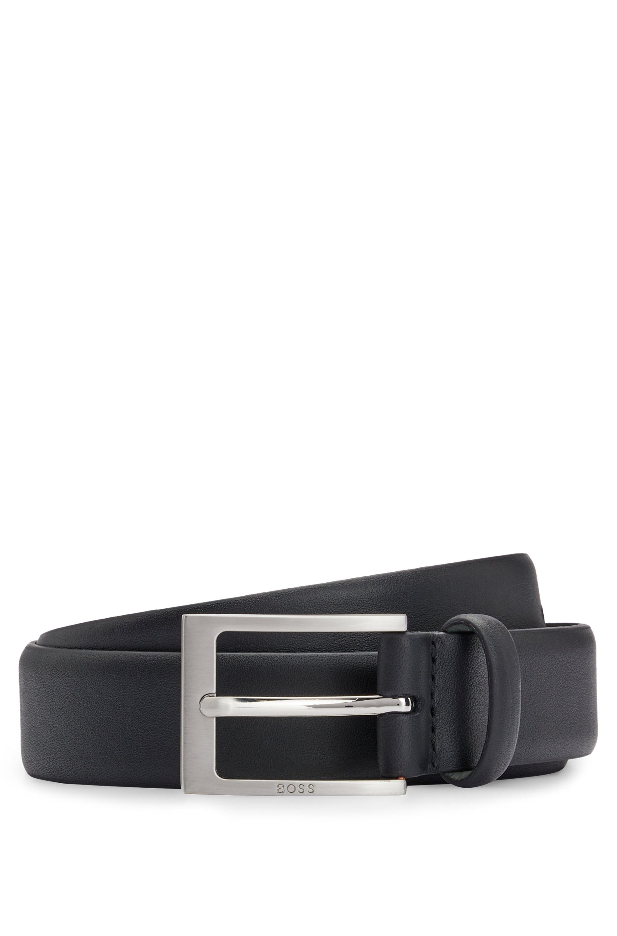 Boss Leren riem van nappaleer met logo-sluiting