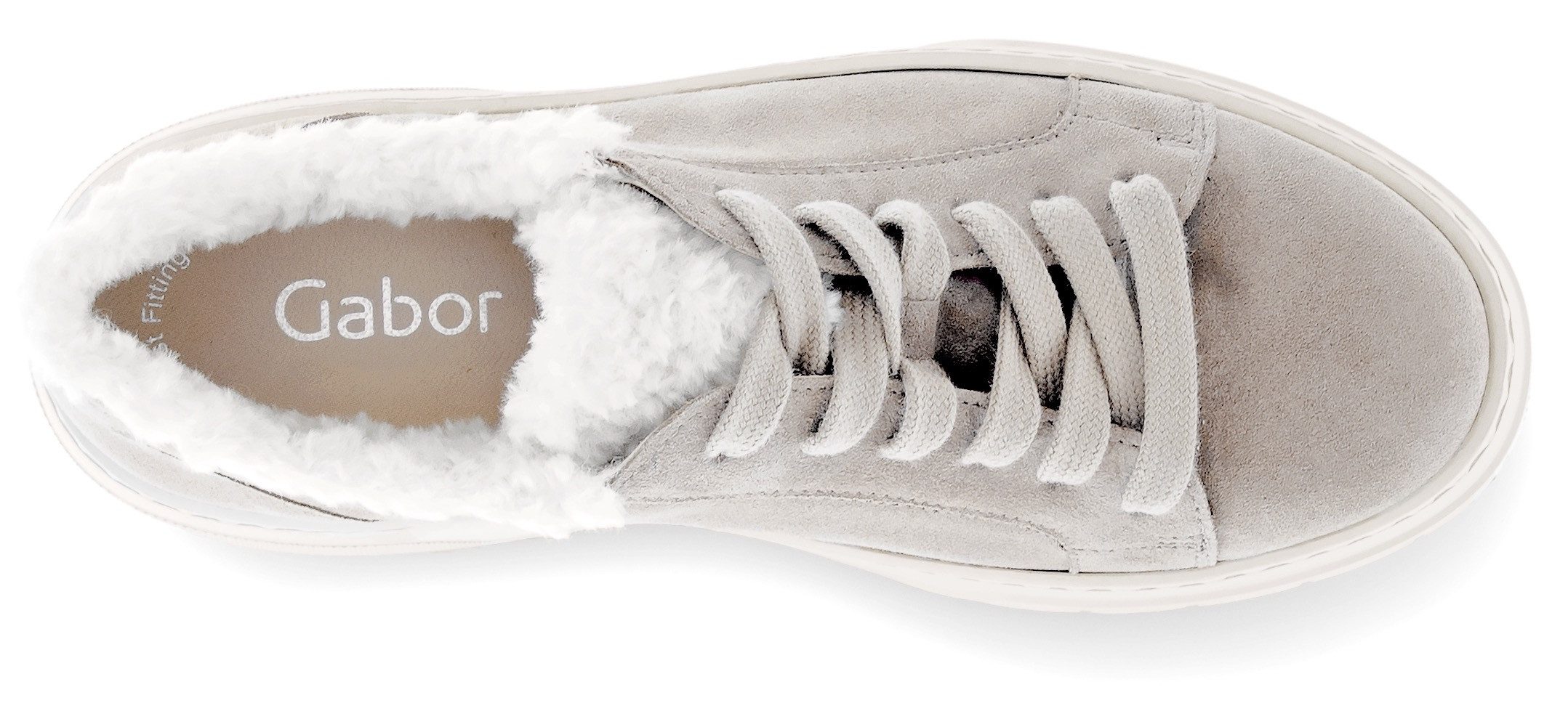 Gabor Plateausneakers plateau, vrijetijdsschoen, lage schoen, veterschoen met best fitting