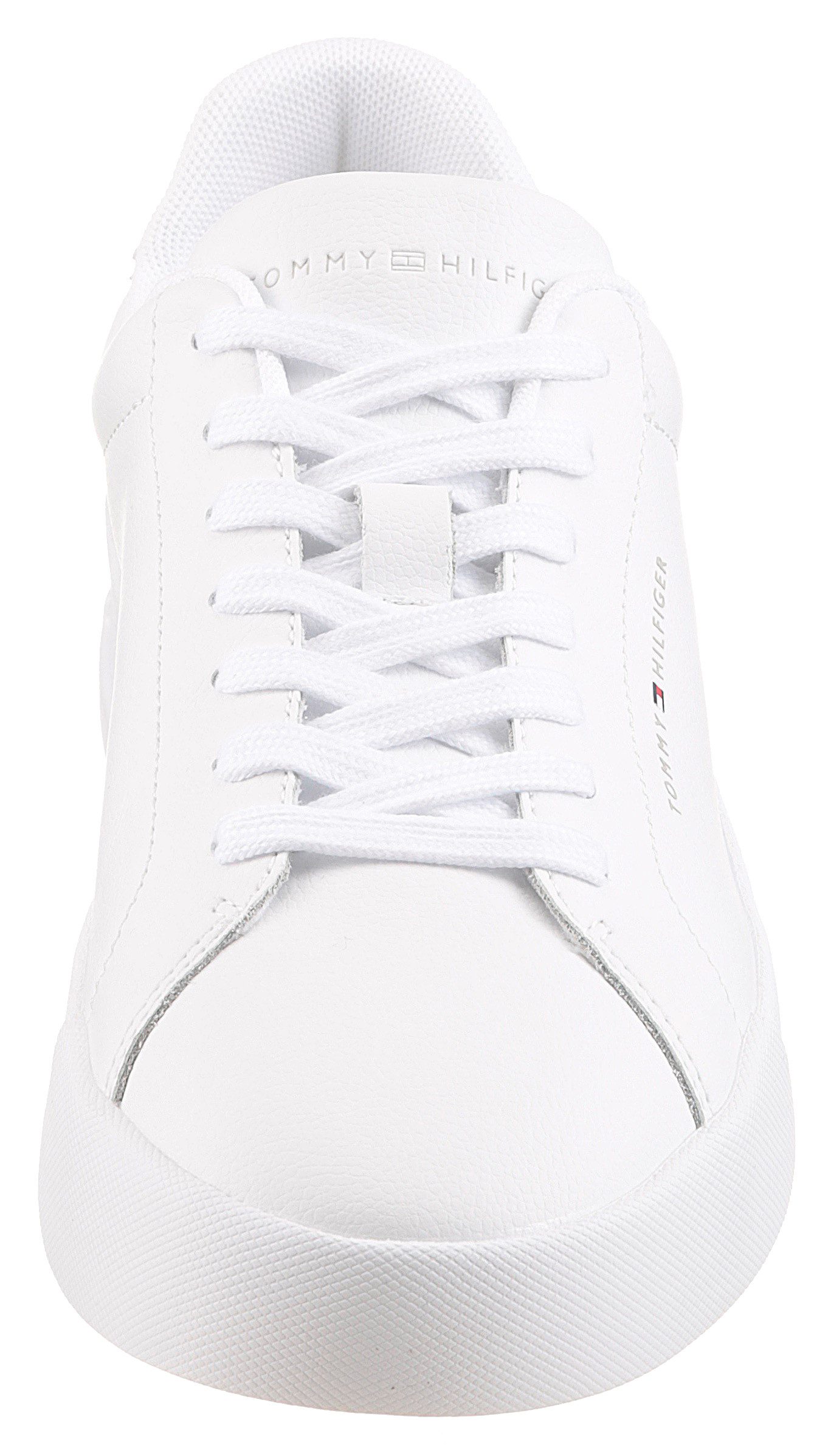 Tommy Hilfiger Sneakers TH COURT LTH DETAIL ESS , vrijetijdsschoen, lage schoen, veterschoen met zijlijk logo-opdruk