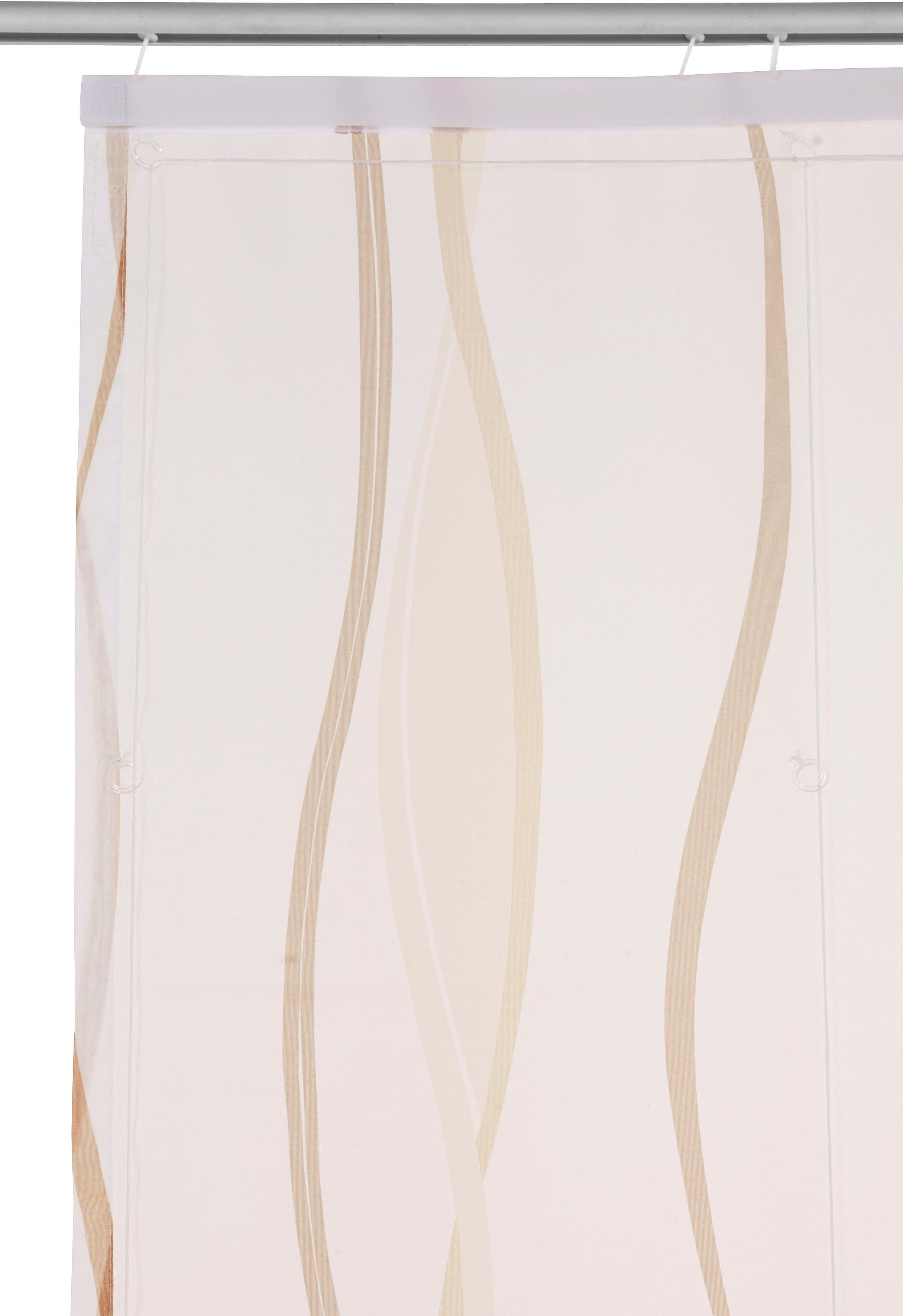 my home Romeins rolgordijn Dimona Transparant, voile, polyester, golven (1 stuk)