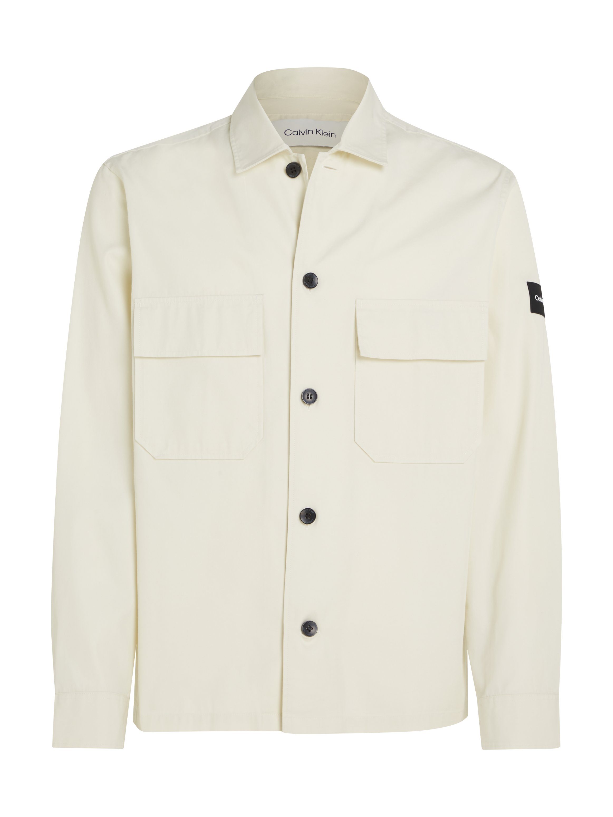Calvin Klein Overhemd met lange mouwen COTTON NYLON OVERSHIRT met opgestikte borstzakken
