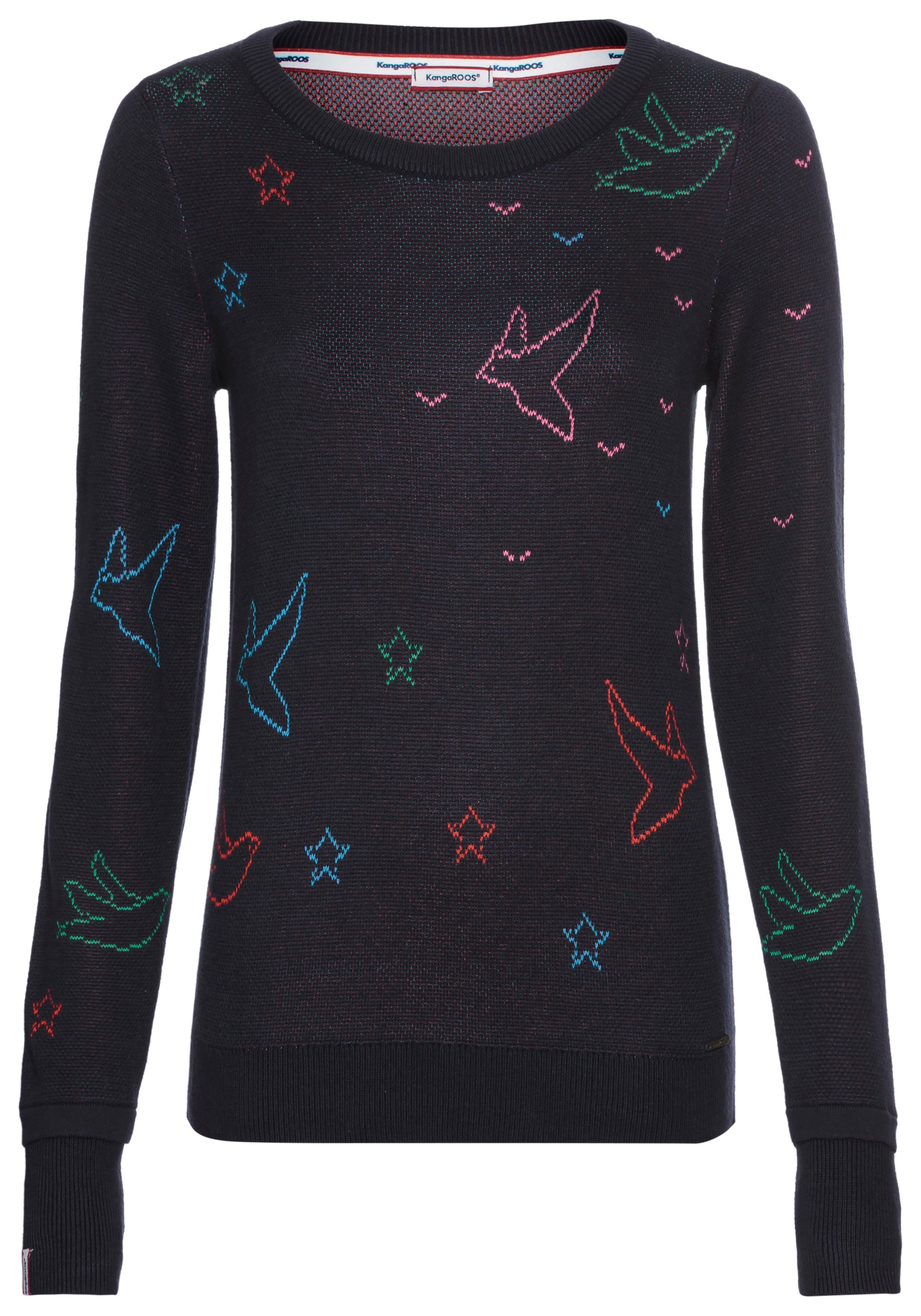 KangaROOS Trui met ronde hals met gebreide motieven