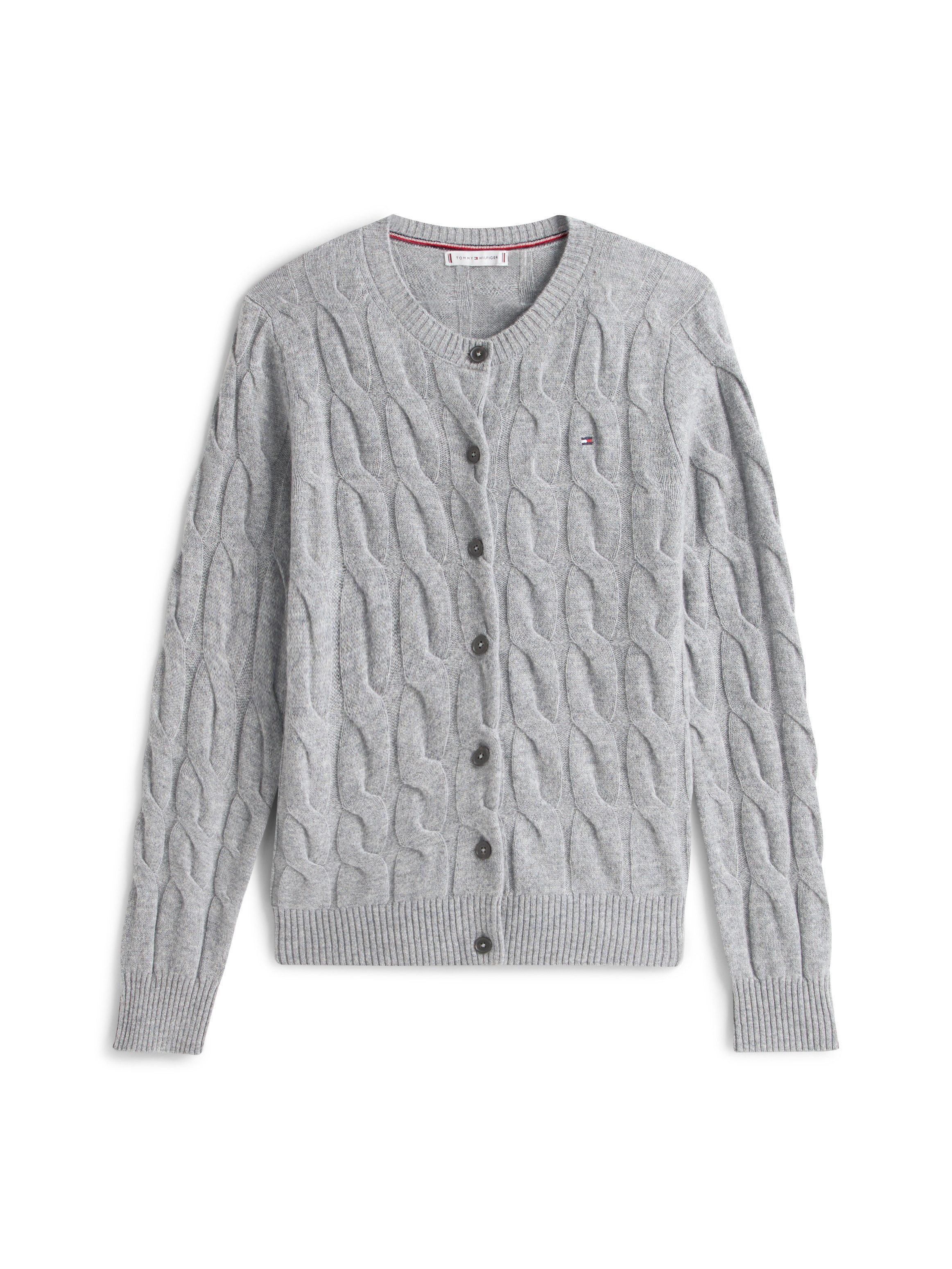 Tommy Hilfiger Vest SOFT WOOL CABLE C-NK LS CARDIGAN