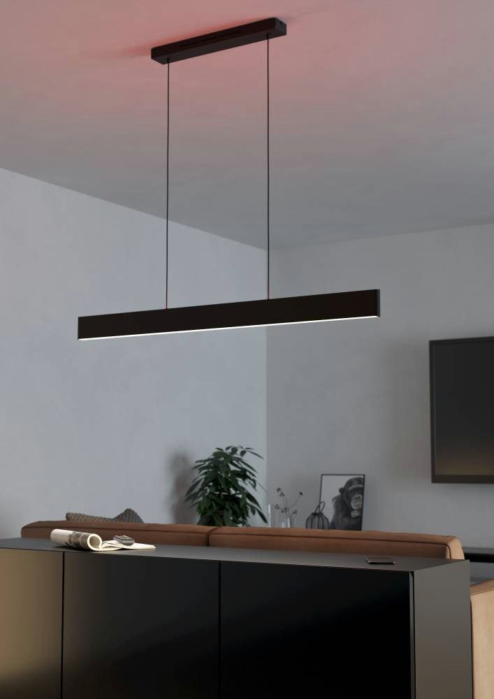 EGLO Hanglamp ANDREAS-Z Hängelampe schwarz, ZigBee 3.0, Pendelleuchte, Pendellampe Hanglamp, ZigBee, app en spraakbesturing Alexa, RGB, dimbaar (1 stuk)