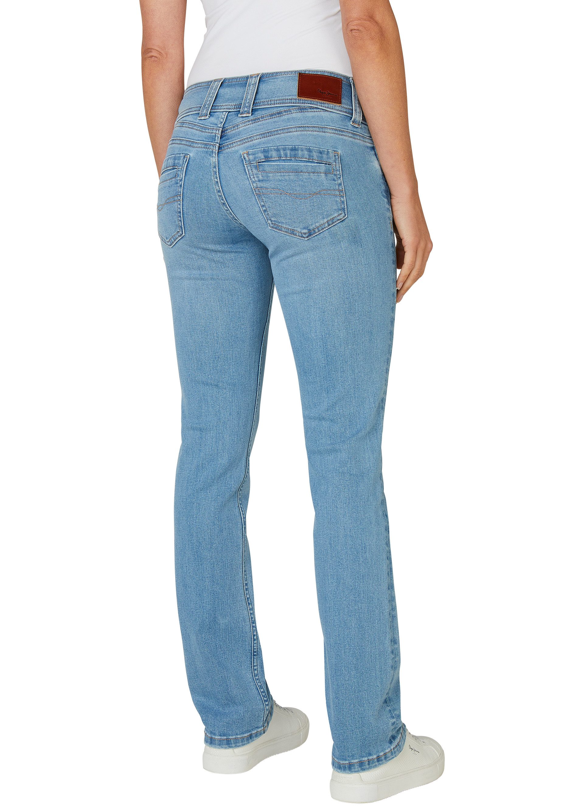 Pepe Jeans Straight jeans GEN in mooie kwaliteit met rechte pijpen en dubbele knoop