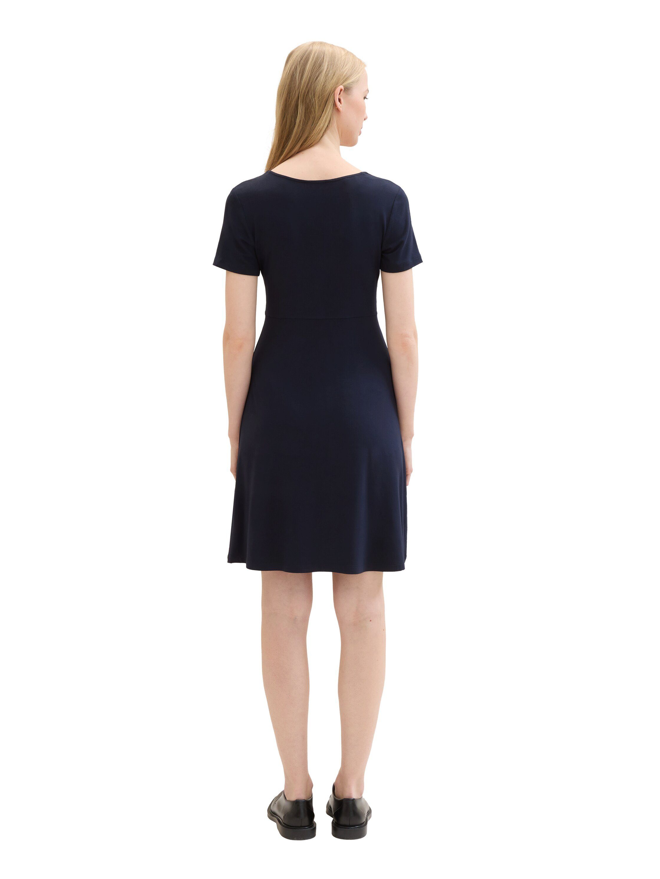 Tom Tailor Mini-jurk met allover-print en v-hals