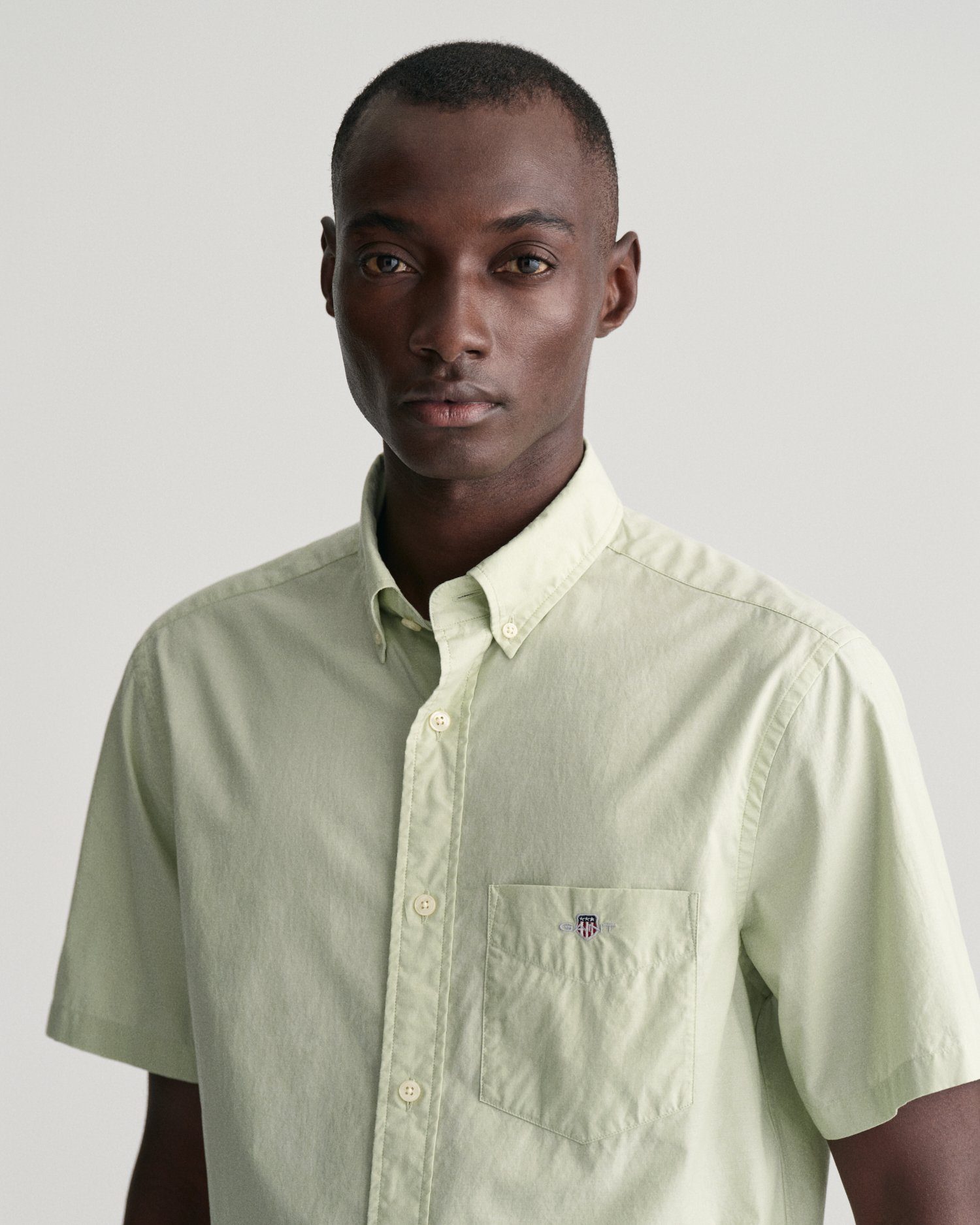 Gant Overhemd met korte mouwen Regular fit poplin overhemd licht slijtvast easy care