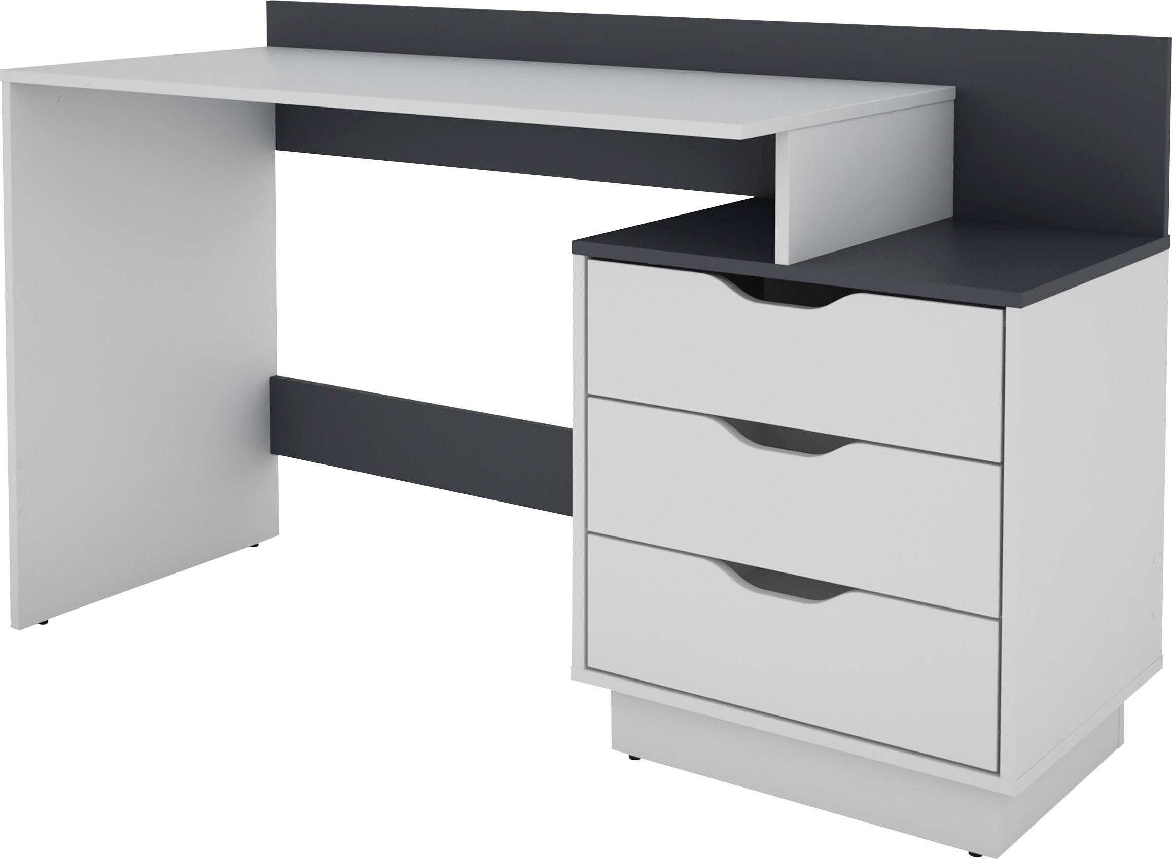 byLIVING Bureau Bern, modern pc-bureau met veel bergruimte, breedte 138 cm, rechts of links te monteren