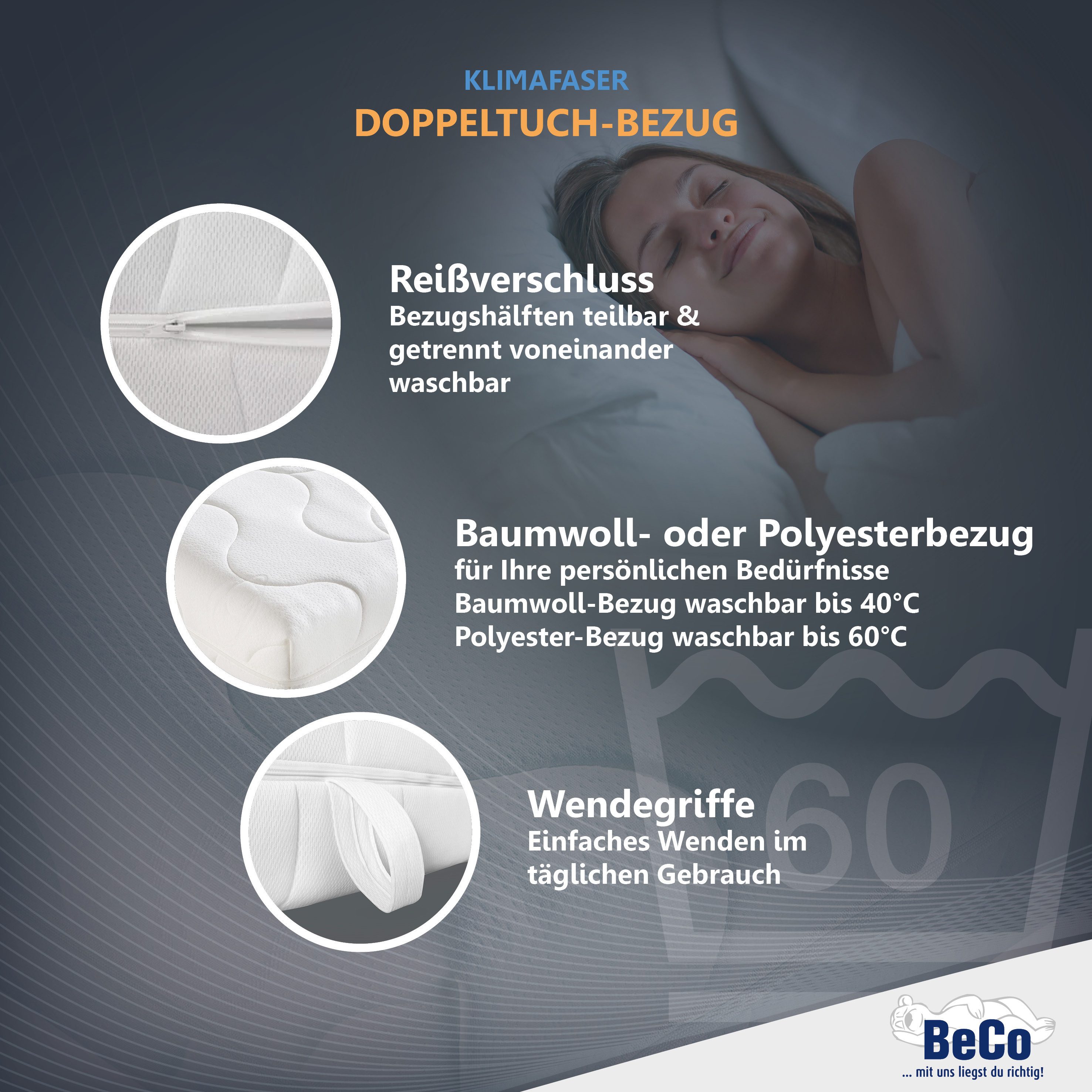 Beco Comfortschuimmatras Double Deluxe matras 20, matras in 90x200 cm en andere afm Matras door de TÜV SÜD getest*, meer dan 2.000 5-sterren-beoordelingen! hoogte 20 cm