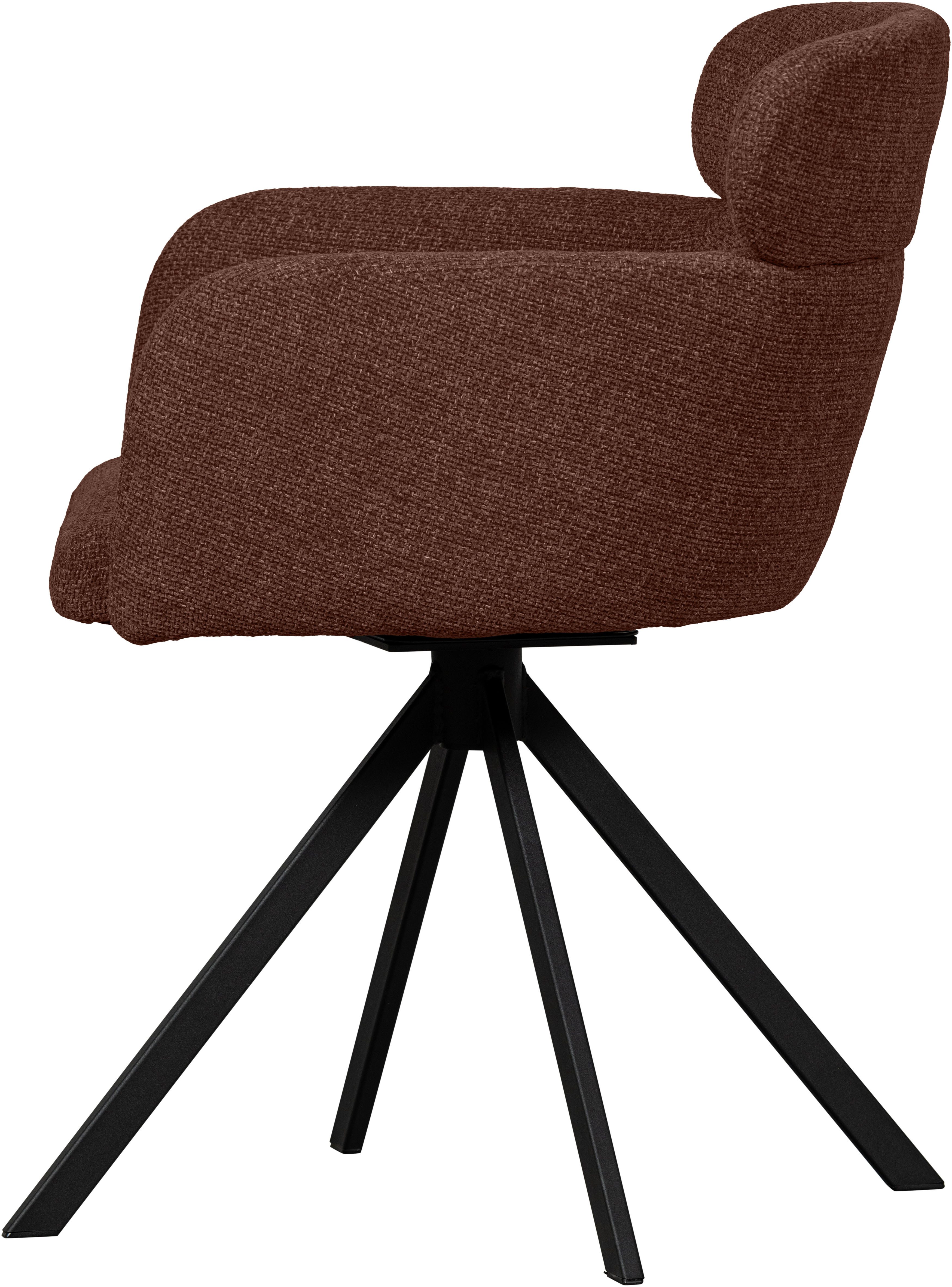 WOOOD Eetkamerstoel Fenne Gestoffeerde stoel met draaivoet, geweven stof, hoogte 80 cm (set, 2 stuks)
