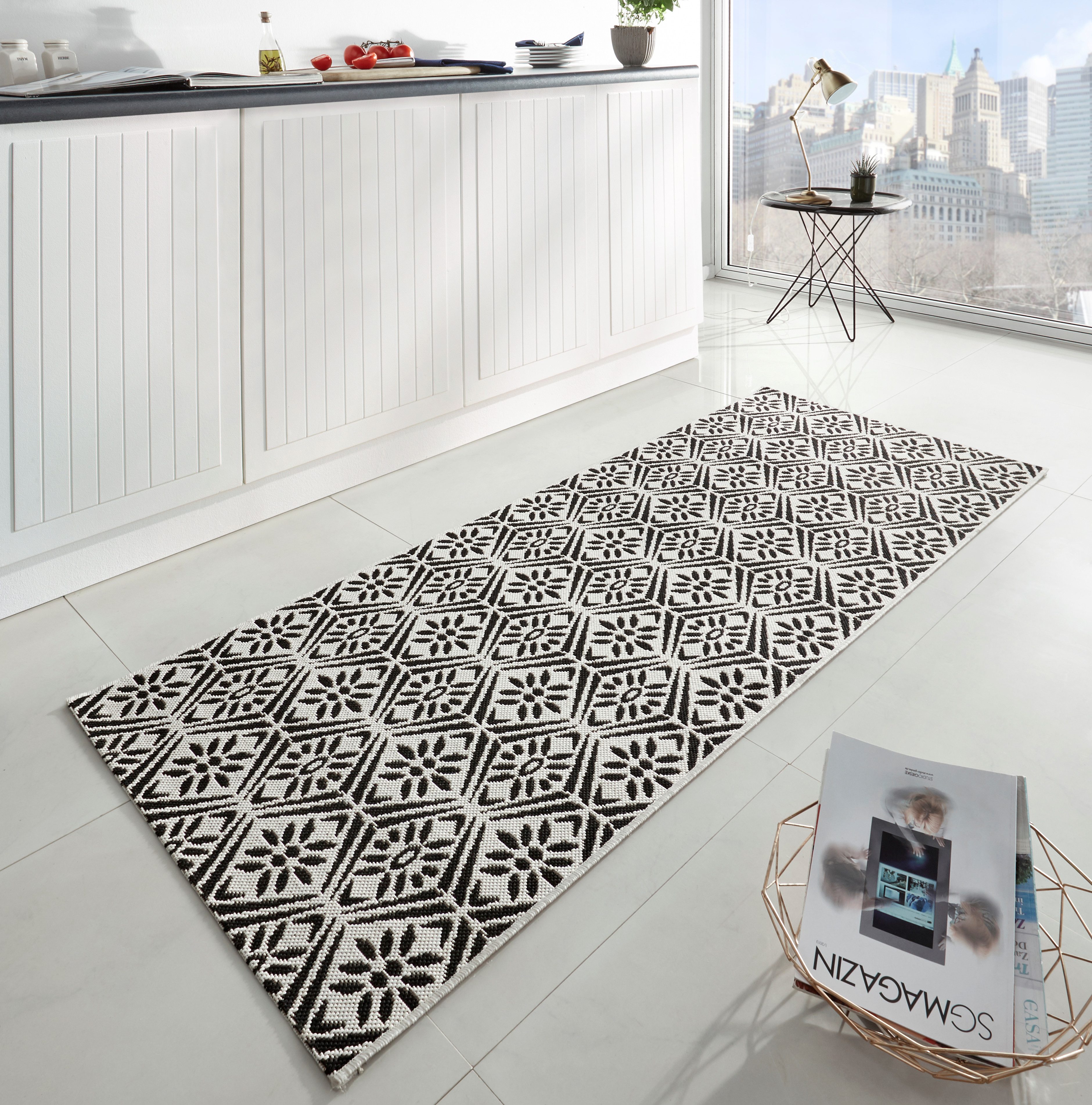 HANSE Home Loper Creation Loper, keukenloper, vloerkleed, wasbaar, keuken, hal, ruiten