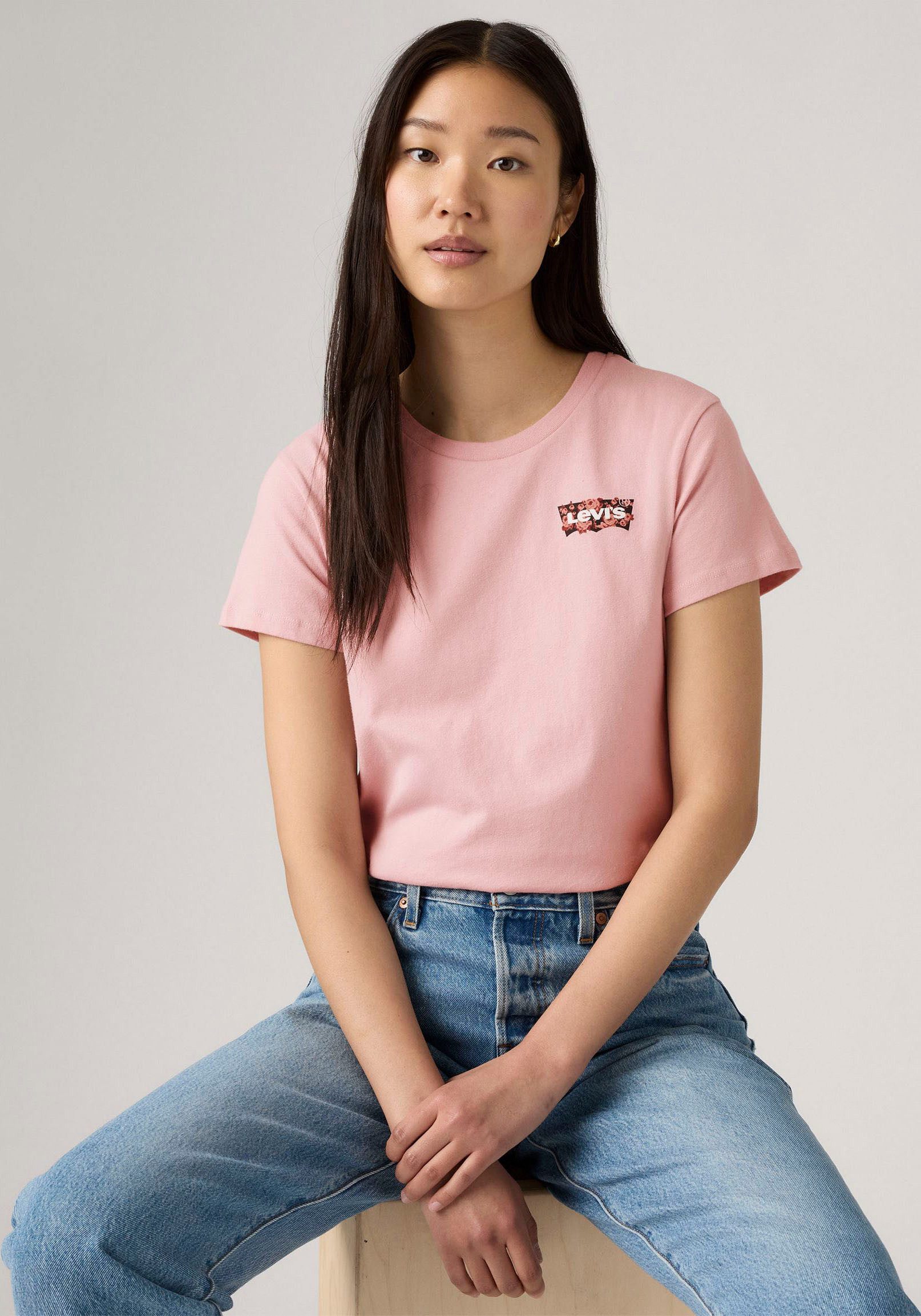 Levi's® T-shirt The Perfect Tee met batwing-logoprint