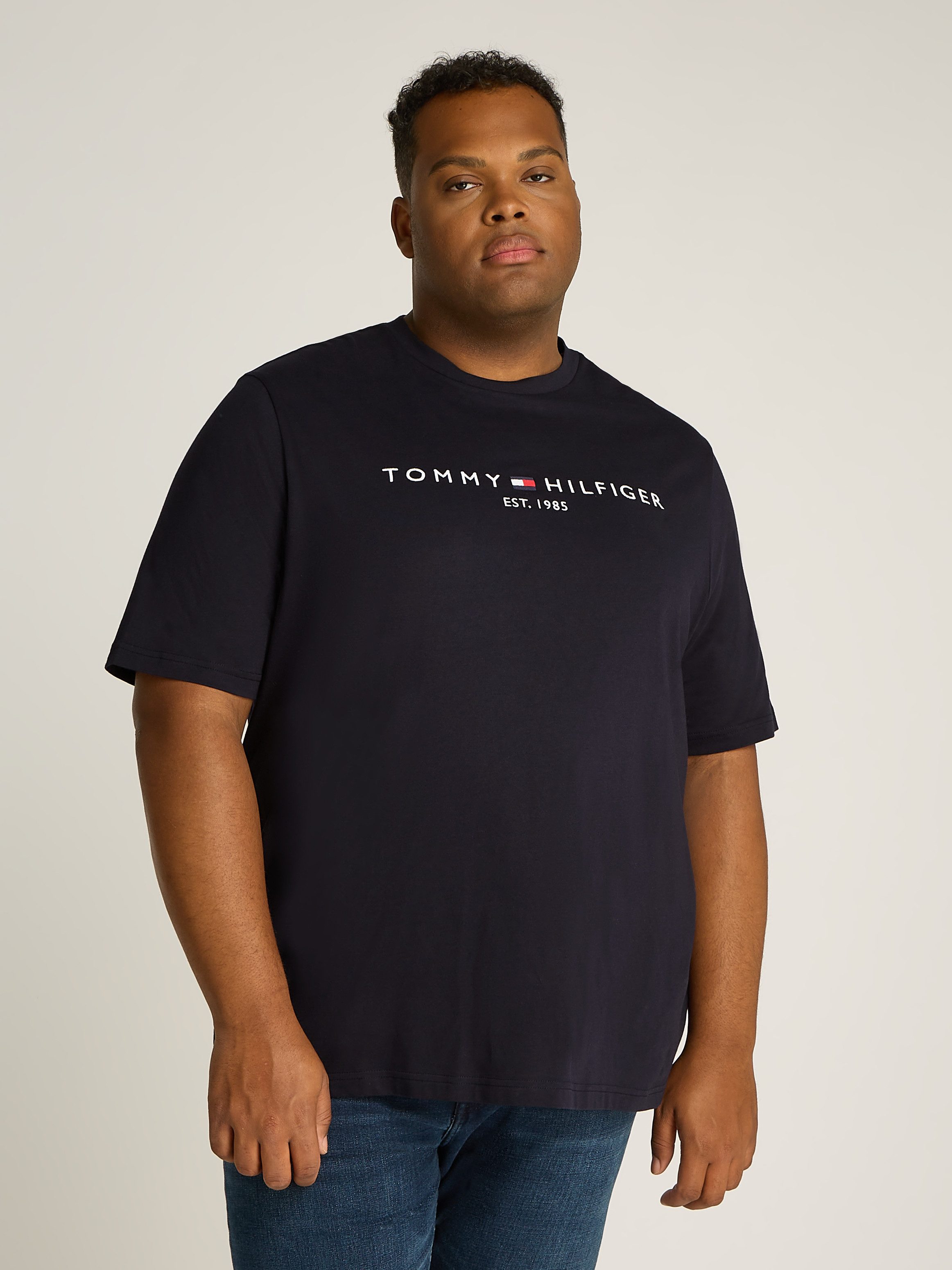 Tommy Hilfiger Big & Tall slim fit T-shirt Plus Size met printopdruk desert sky