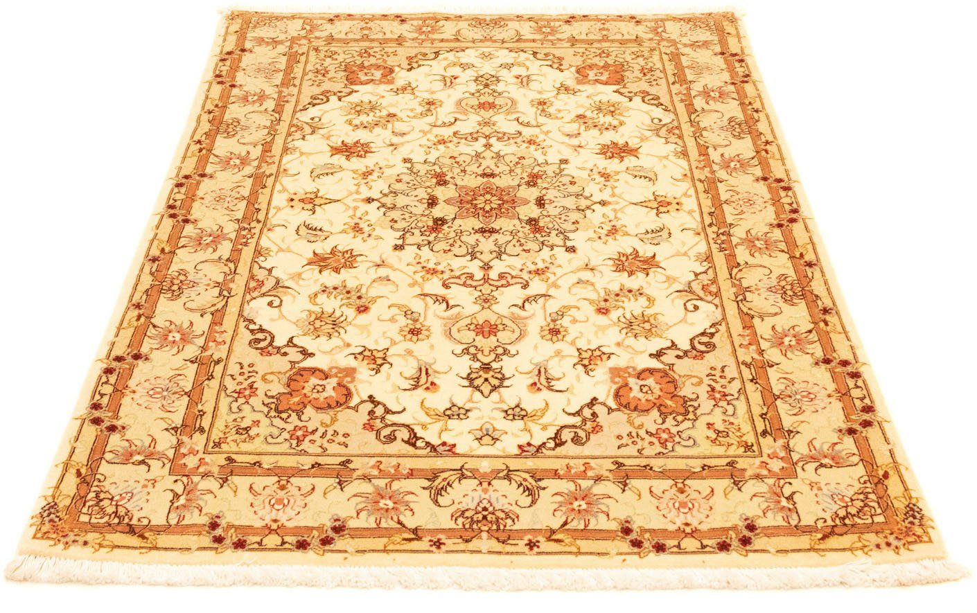 morgenland Vloerkleed Täbriz 50 Raj vloerkleed met de hand geknoopt beige handgeknoopt