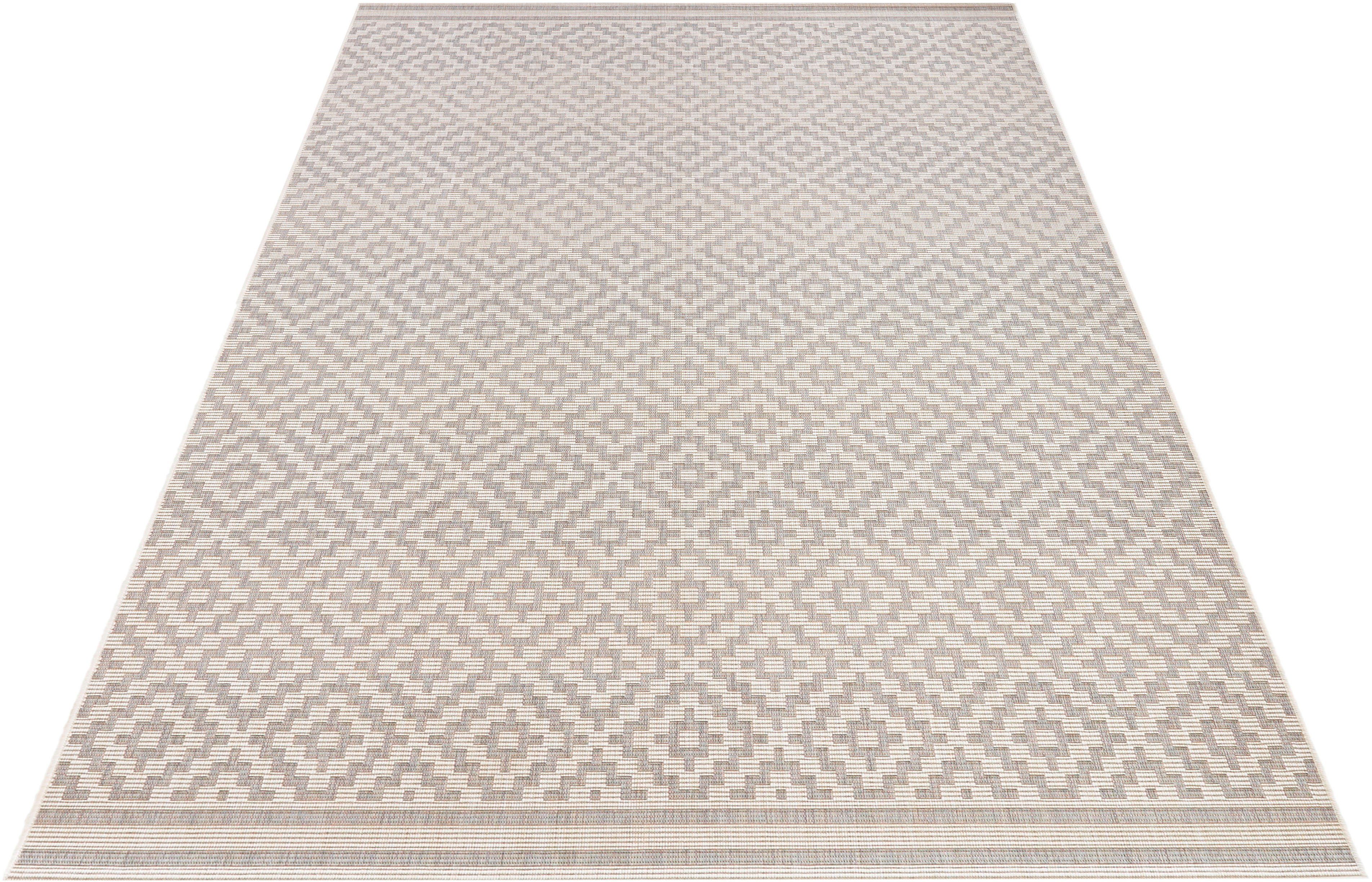 NORTHRUGS Vloerkleed Ruit In- & outdoor, weerbestendig, balkon, tuin, woonkamer, terras, ruit