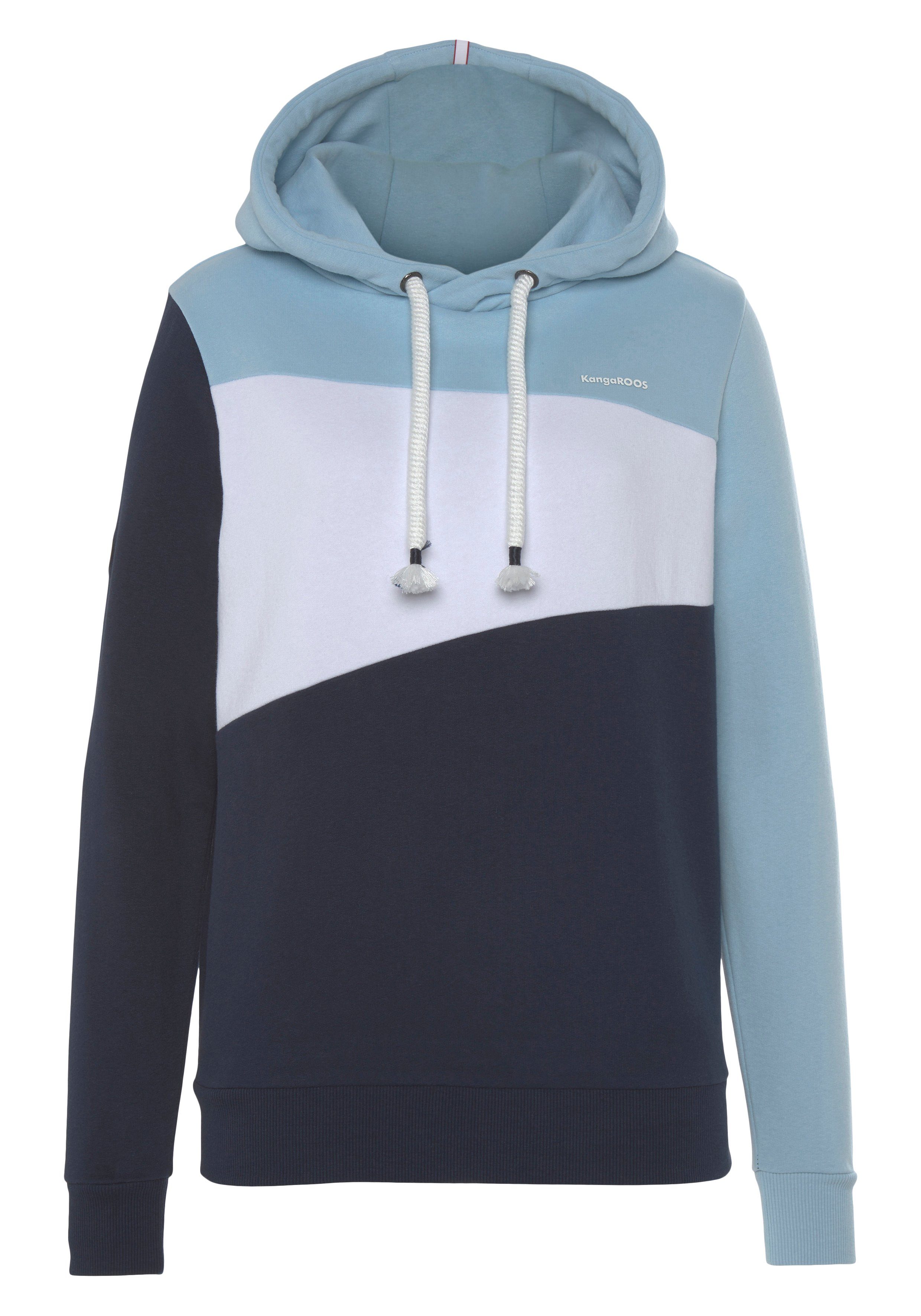 KangaROOS Hoodie Lange mouwen, losse pasvorm, colourblocking-look