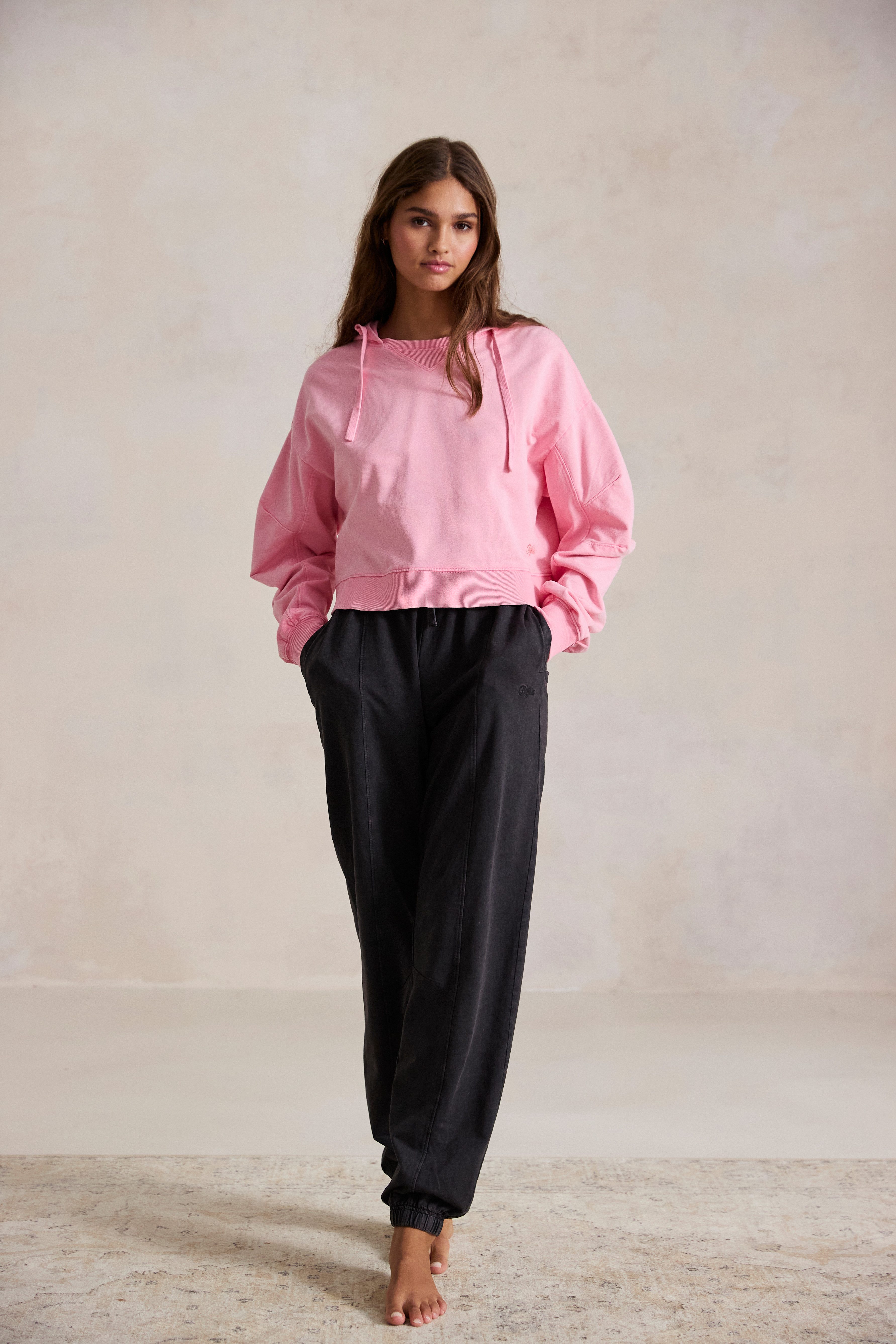 Buffalo Hoodie Capuchontrui in used-look loungewear (1-delig)