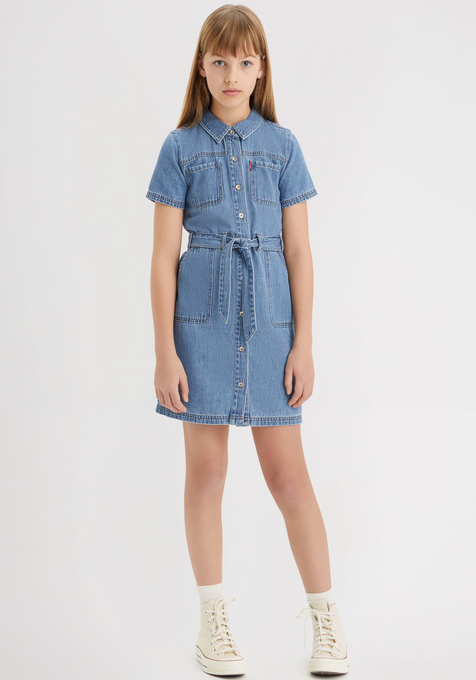 Levi's Kidswear Jeans jurk LVG ORGANIC UTILITY DRESS