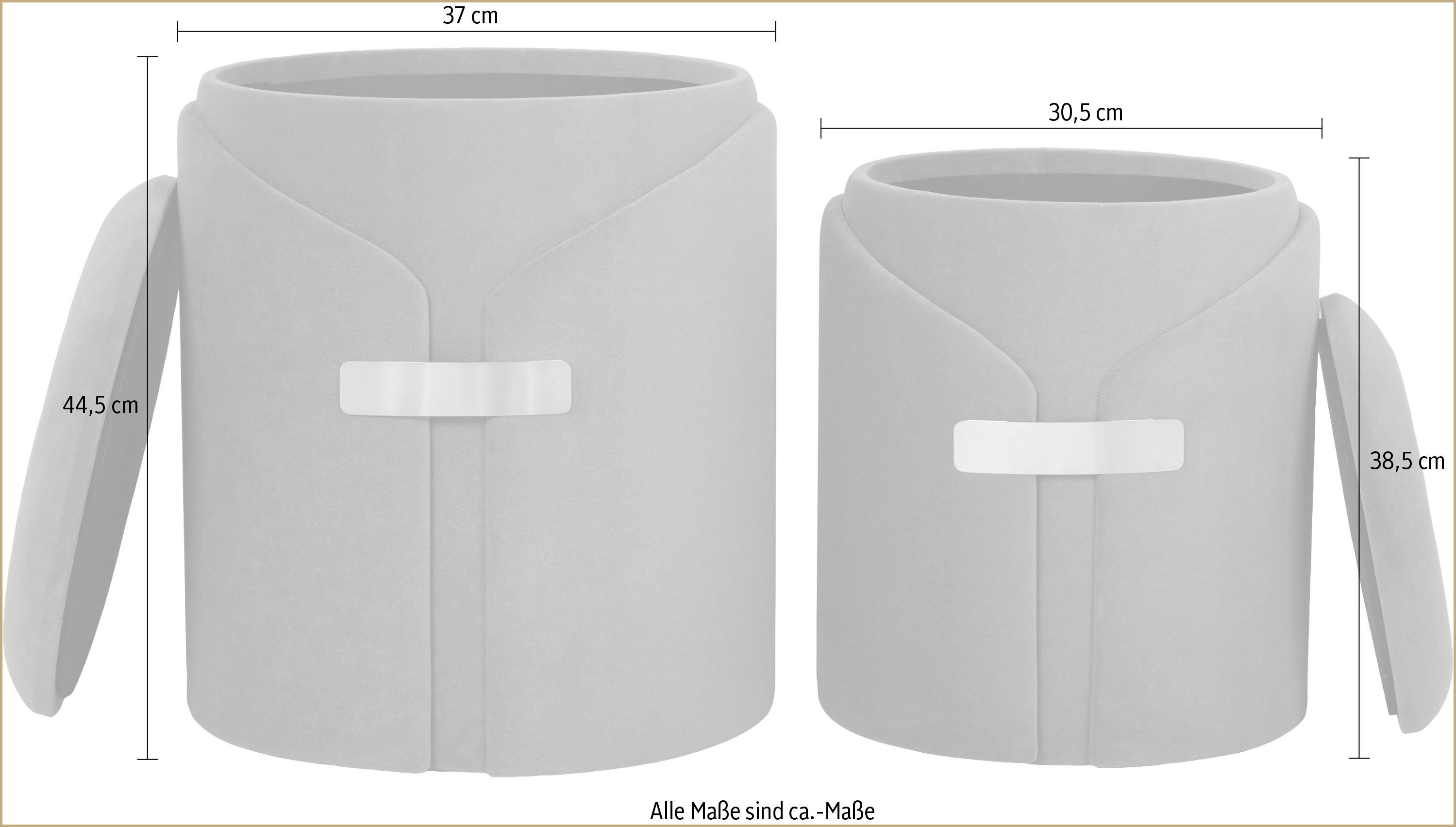 Kayoom Zithoek Kruk Forcet 125 2-delige set, elegante kunstfluwelen bekleding modern, met opbergruimte, decoratief, veel decoratieve kleurcombinaties (set, 2-delig)
