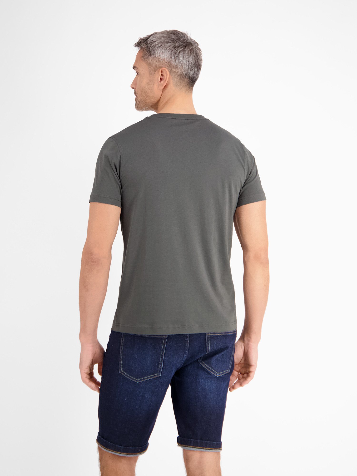 Lerros T-shirt LERROS basic T-shirt met logostiksel