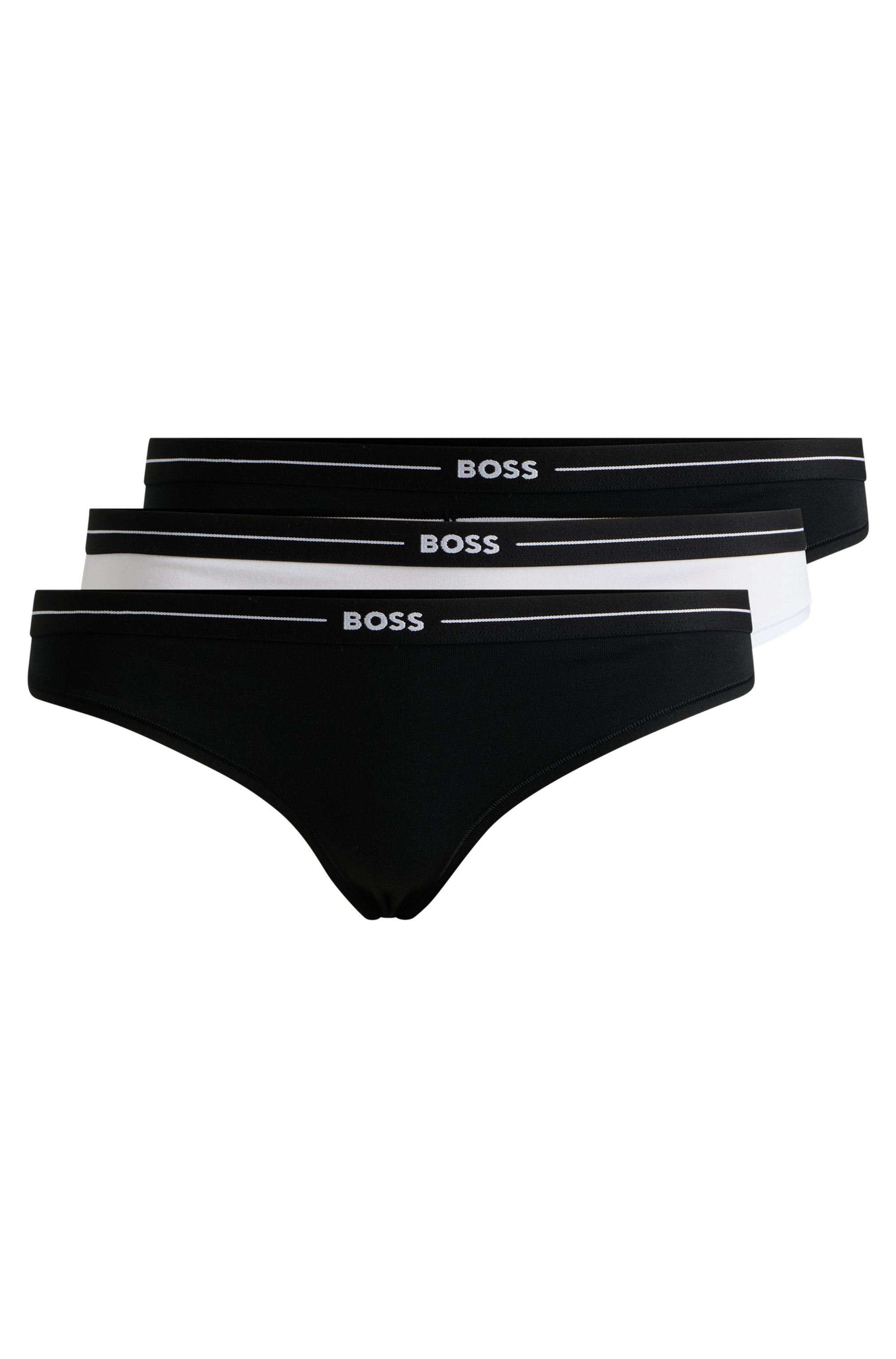 BOSS String 3P THONG met boss-logo tailleband (3 stuks)