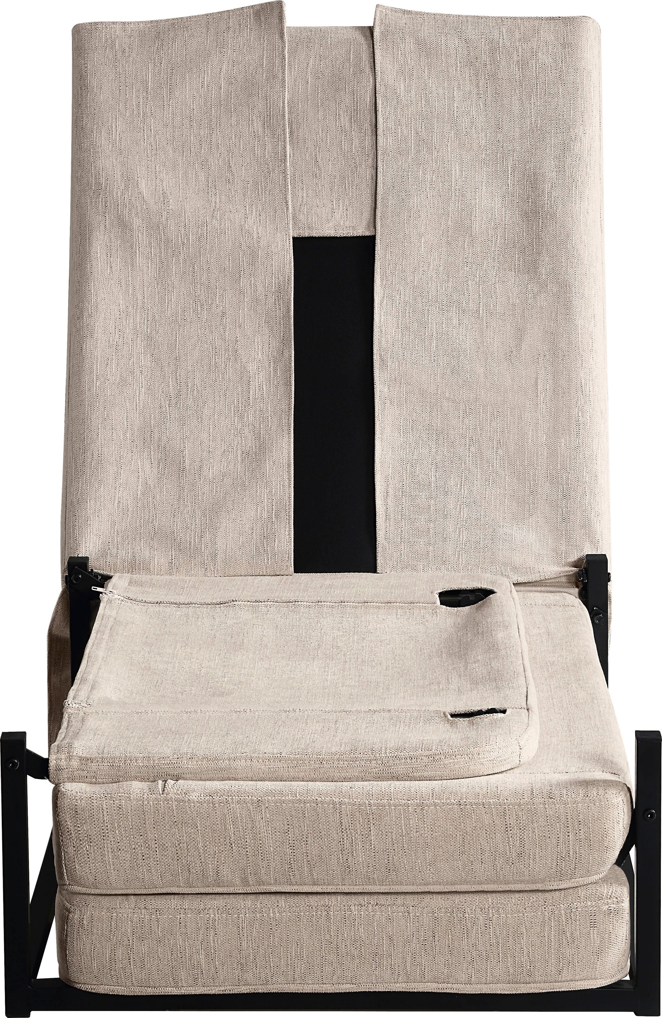 ATLANTIC home collection Slaapbank Finn te veranderen in een loungestoel, relaxfauteuil en logeerbed, incl. kussen