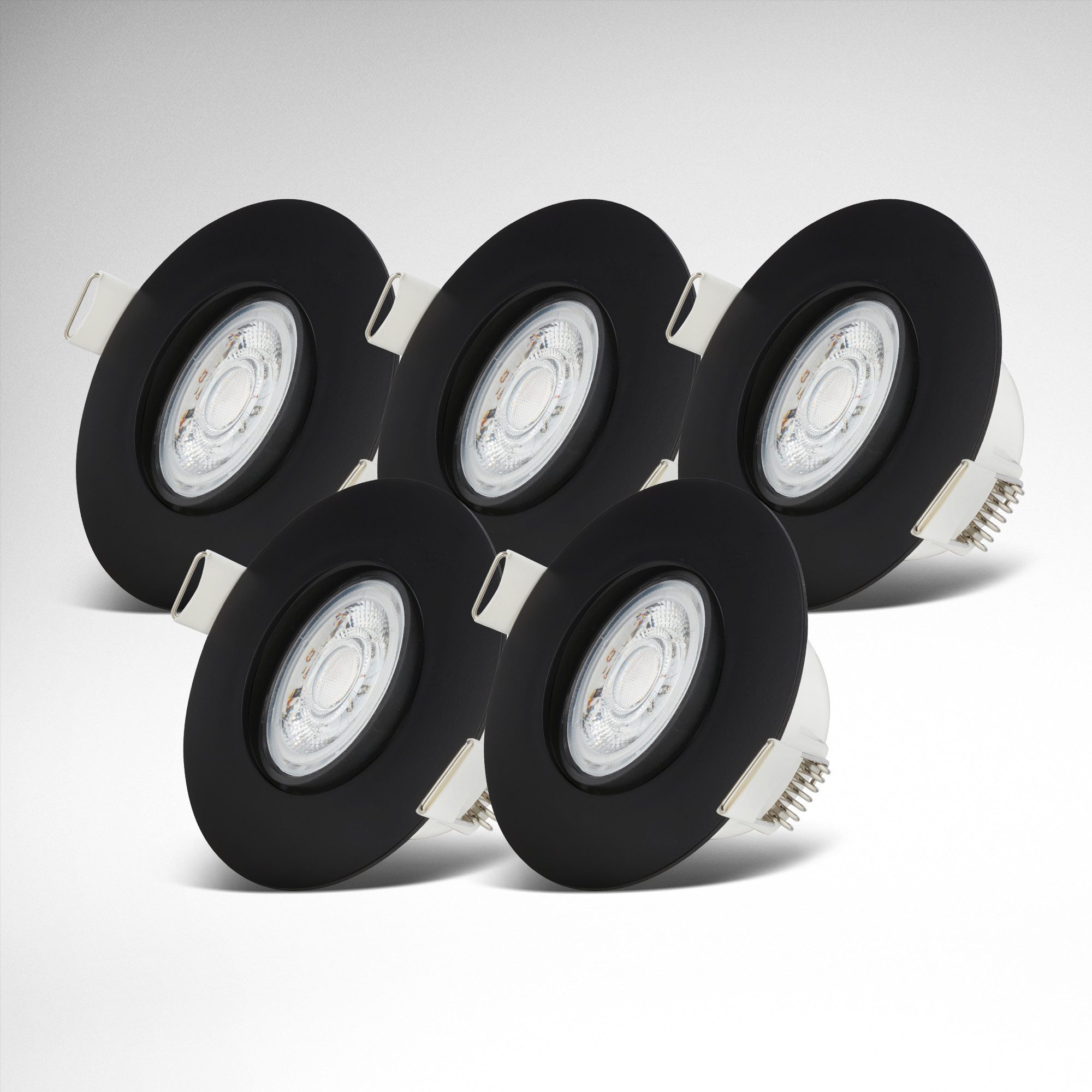 B.K.Licht Ledinbouwlamp 5-pack badkamer inbouwspots, IP65, dimbare plafondspots (5 stuks)
