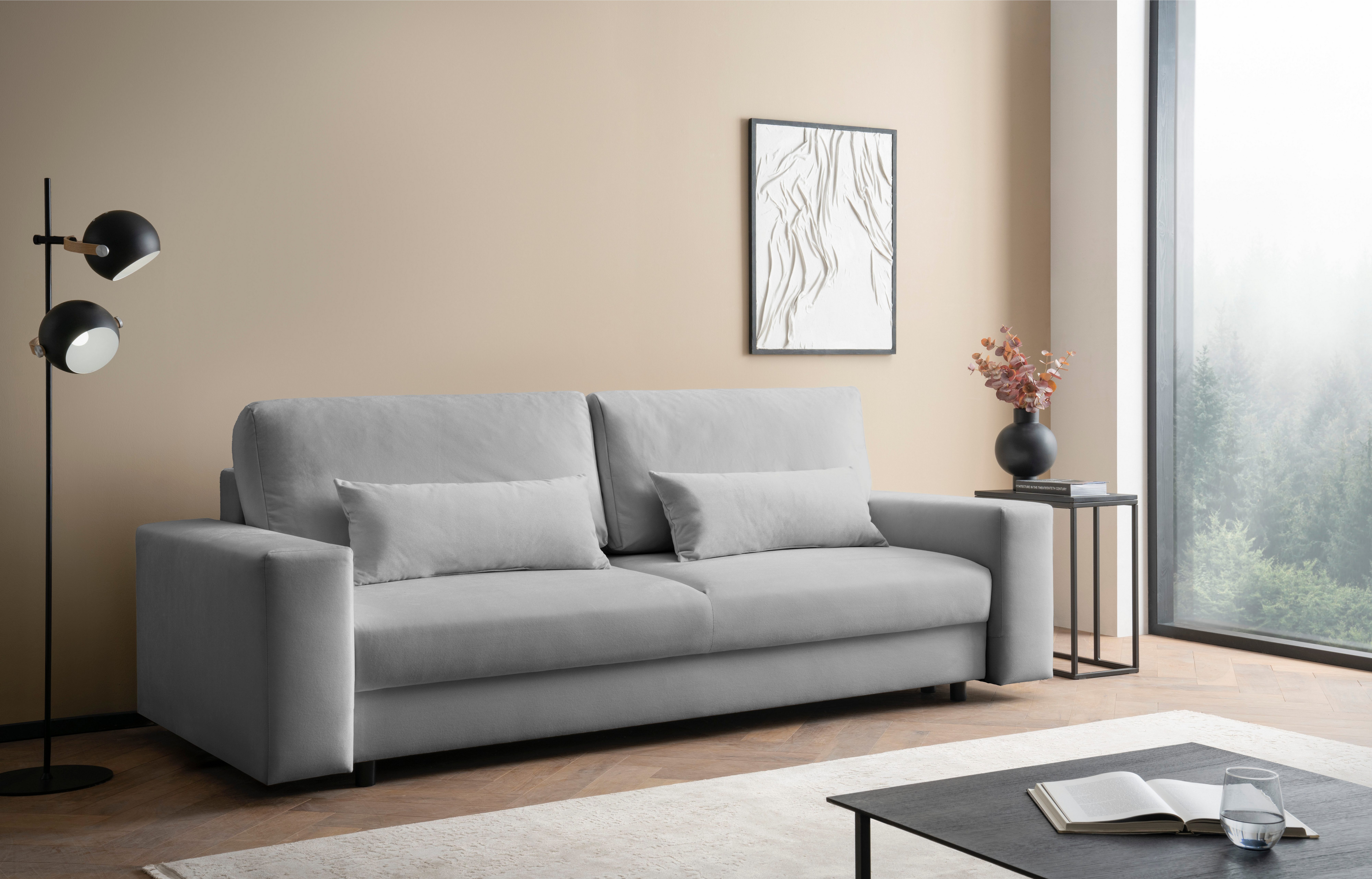LeGer Home by Lena Gercke Slaapbank Imoga, kussen met slaapfunctie, 3-zits bank, bank met bedlade in moderne kleuren en stoffen, bedfunctie, ligoppervlak: 200x150 cm