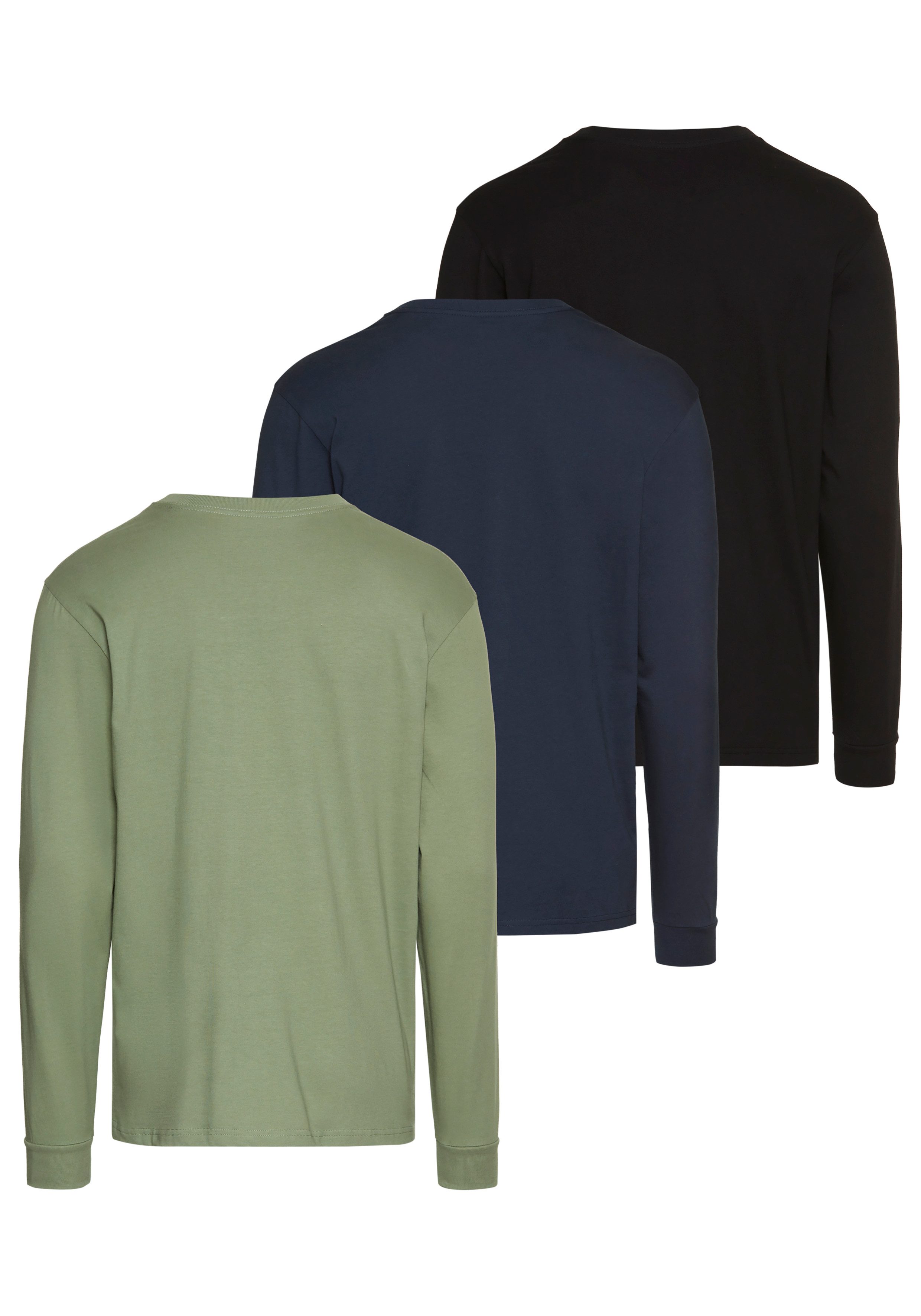 Quiksilver Shirt met lange mouwen DIAMONDS BEST LS TEE PACK3 YM (2-delig)