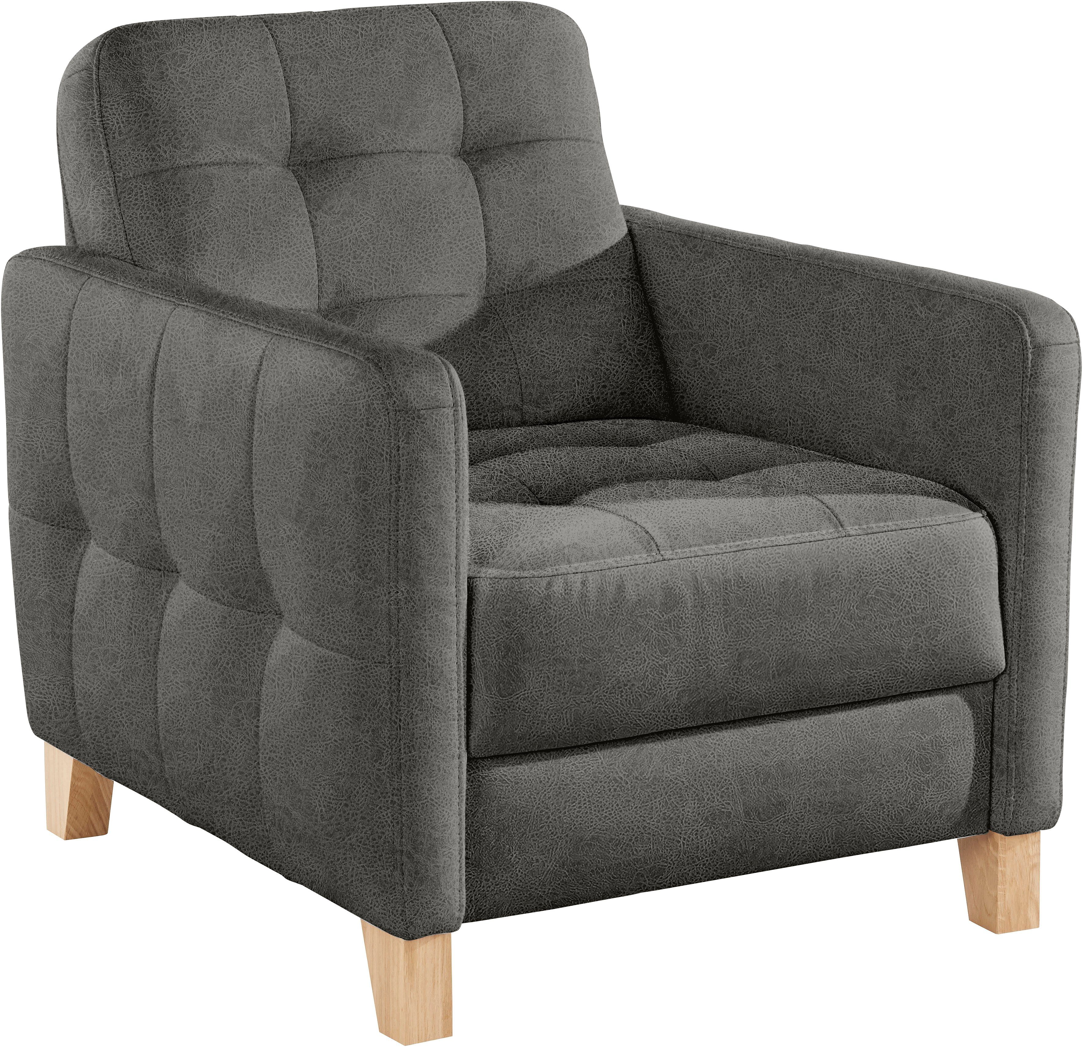 exxpo - sofa fashion Fauteuil Elio, loungesessel, verfijnde detailverwerking, comfortabel en modern