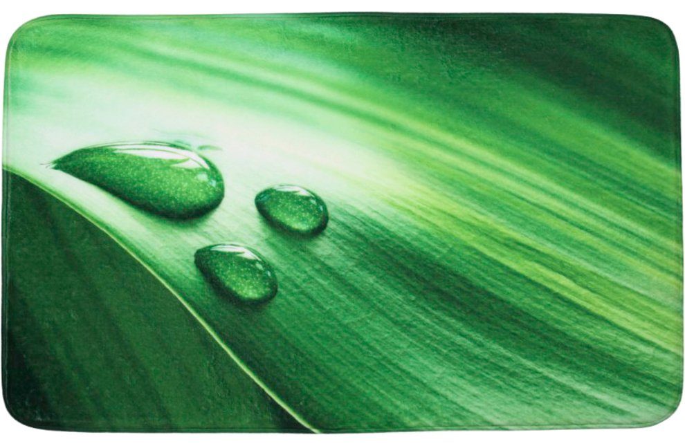 Sanilo Set badkameraccessoires Green Leaf bestaand uit toiletzitting, badmat en wastafelplug (complete set, 3-delig)