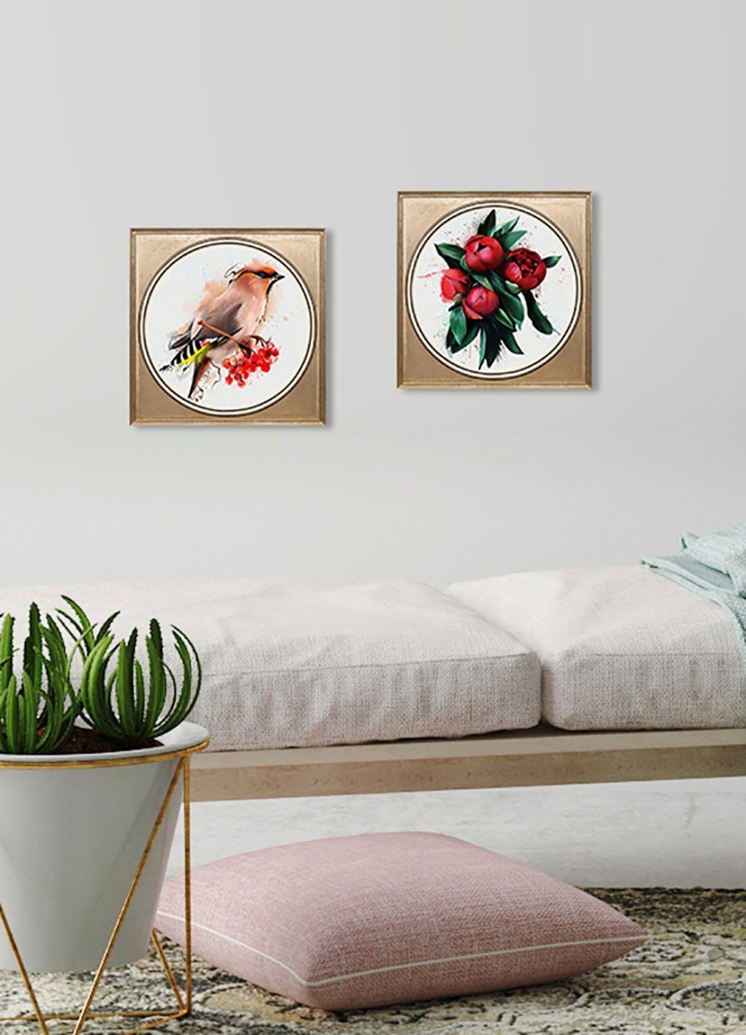 queence Artprint op acrylglas Bloemen Fine Art-print in galeriekwaliteit