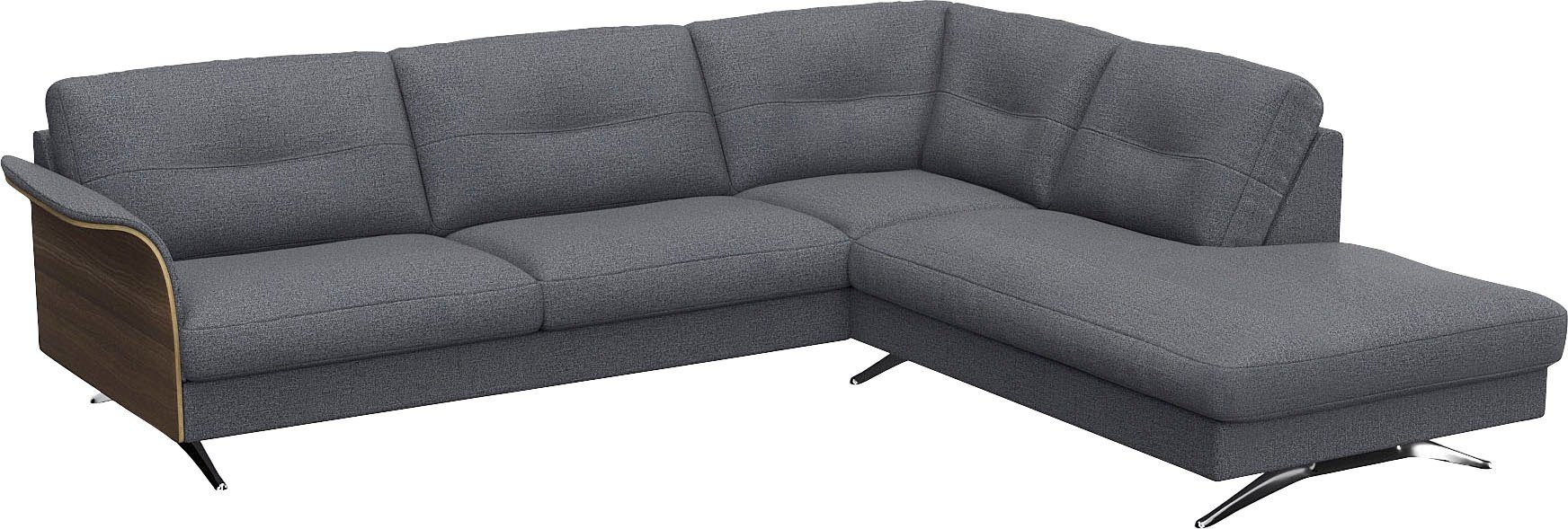 FLEXLUX Hoekbank Glow, super comfortabel door hoogwaardige zitconstructie met binnenvering, L-vorm