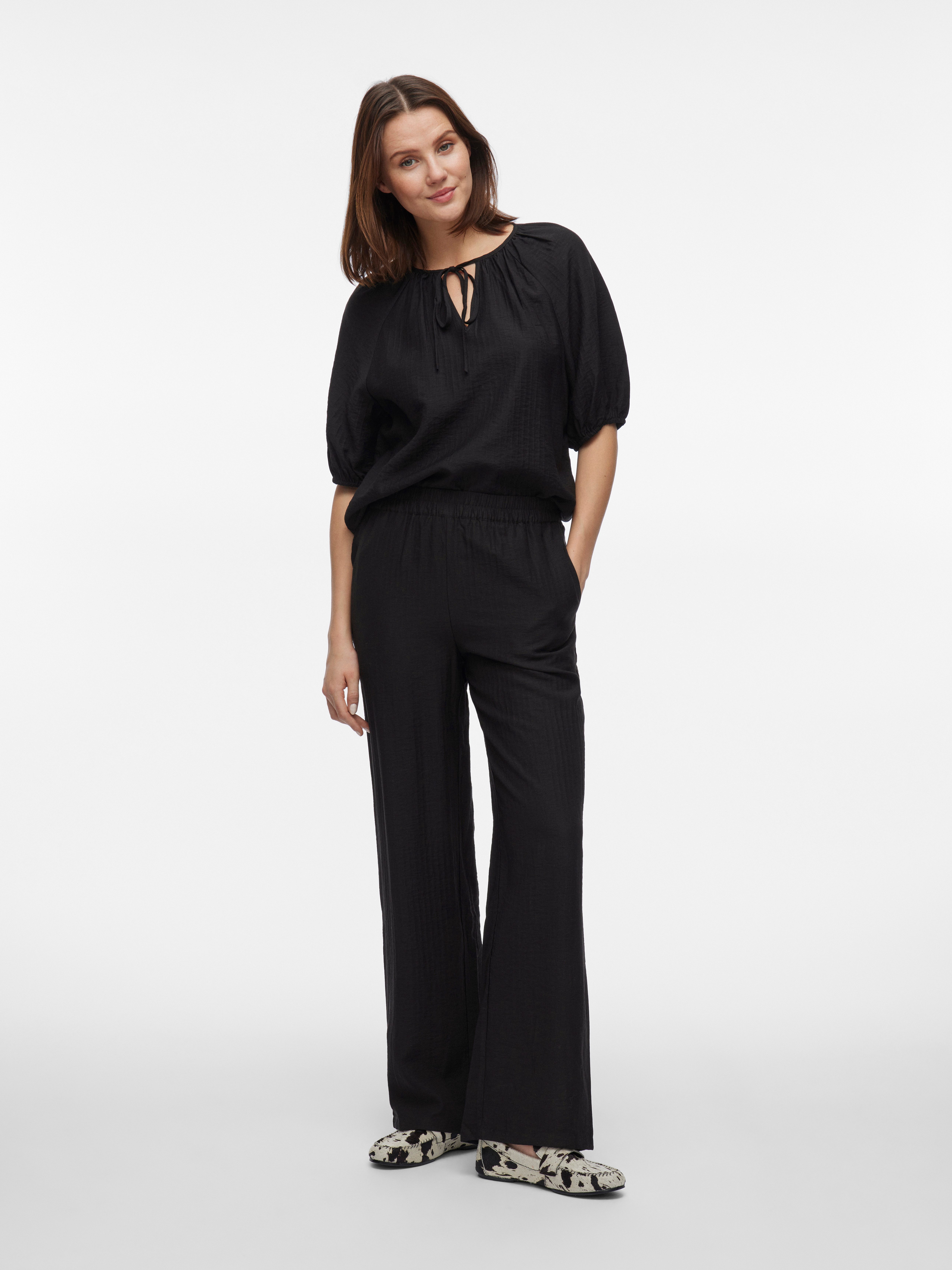 Vila Comfortbroek VICLO HW LOOSE PANTS - NOOS