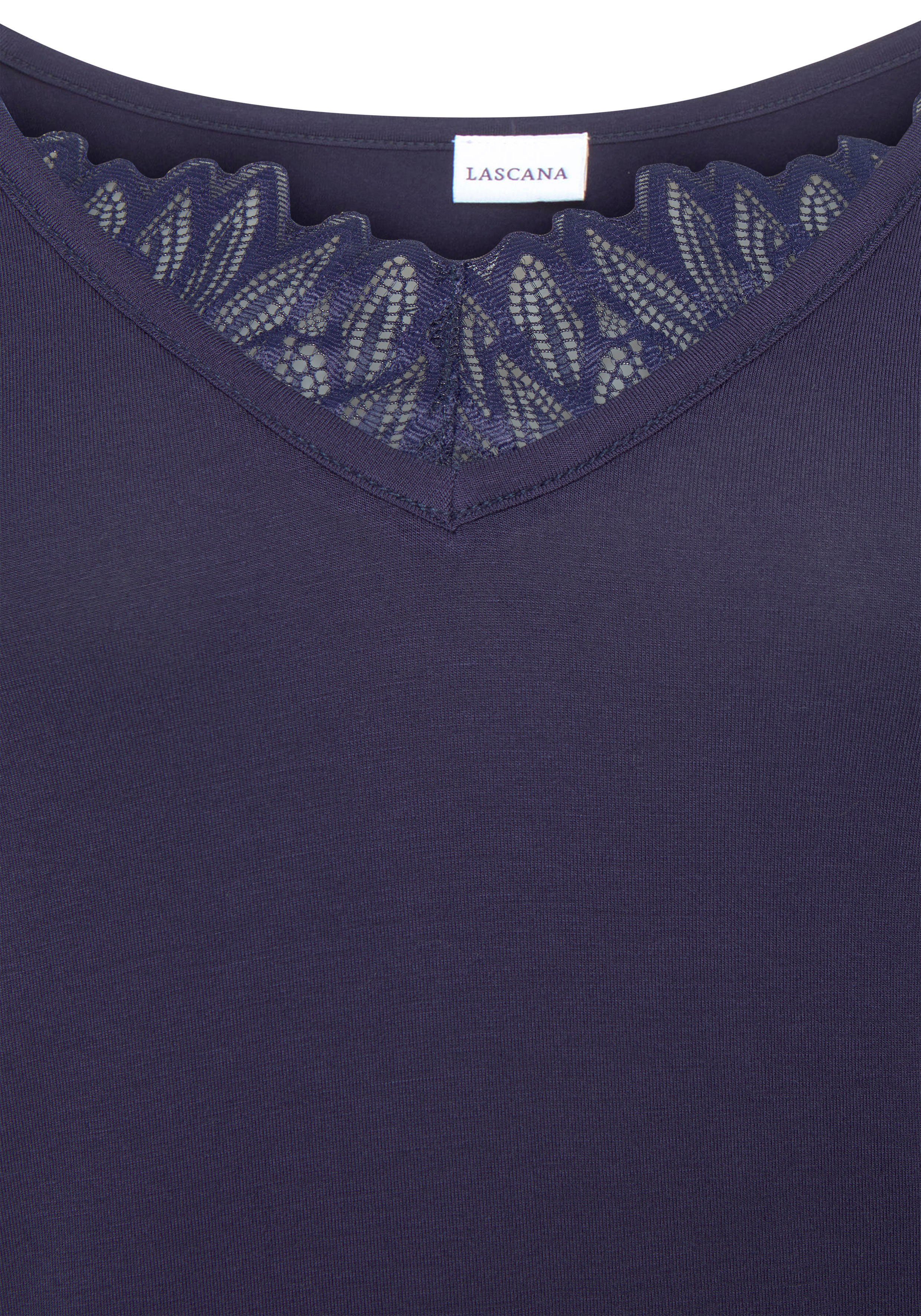 Lascana Pyjama top met kanten details
