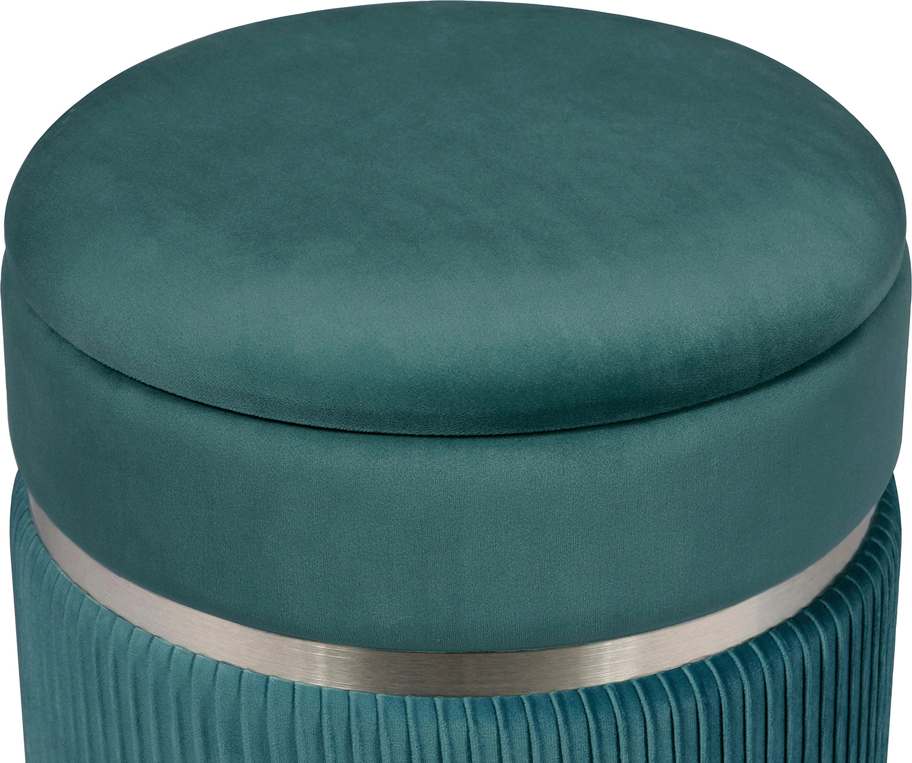 Kayoom Zithoek Kruk Zora 325 2-delige set, fluweelzachte stof bekleding, ronde elegante vorm (set, 2-delig)