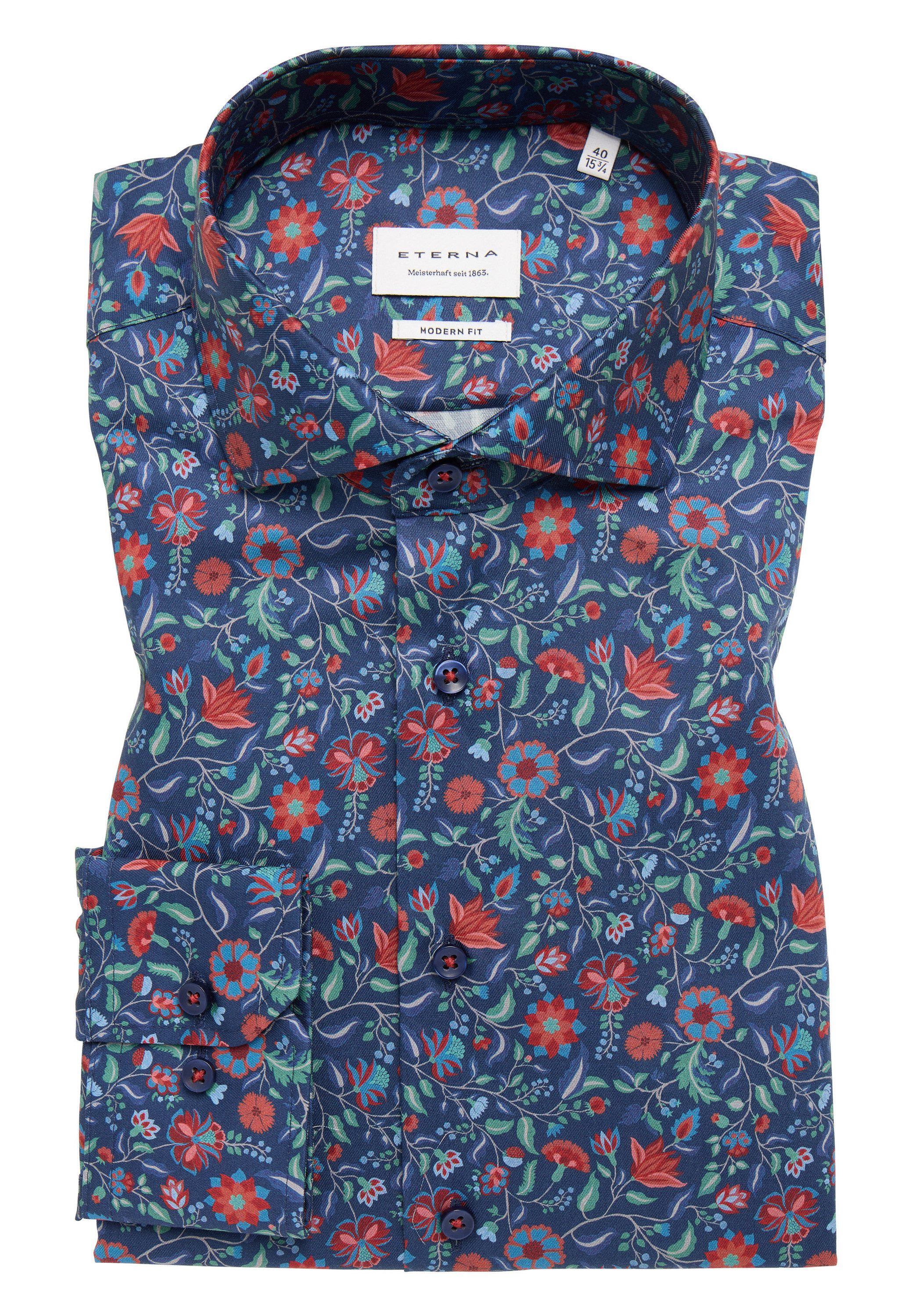 Eterna Overhemd met lange mouwen MODERN FIT NON IRON (strijkvrij)