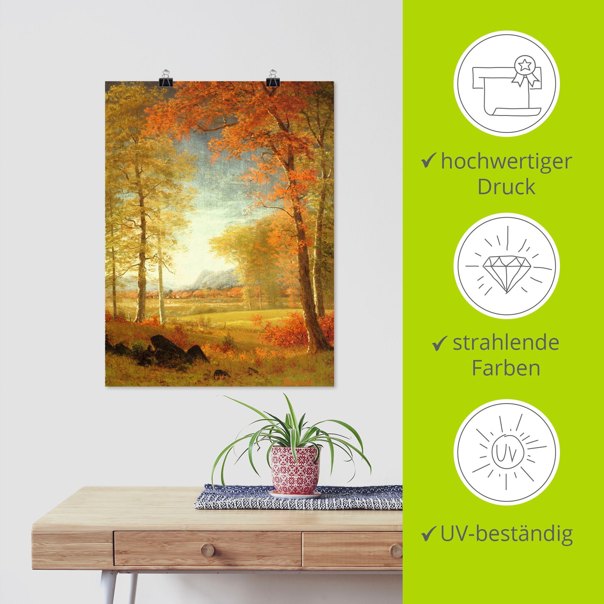 Artland Artprint Herfst in Oneida County, New York. als artprint op linnen, poster in verschillende formaten maten