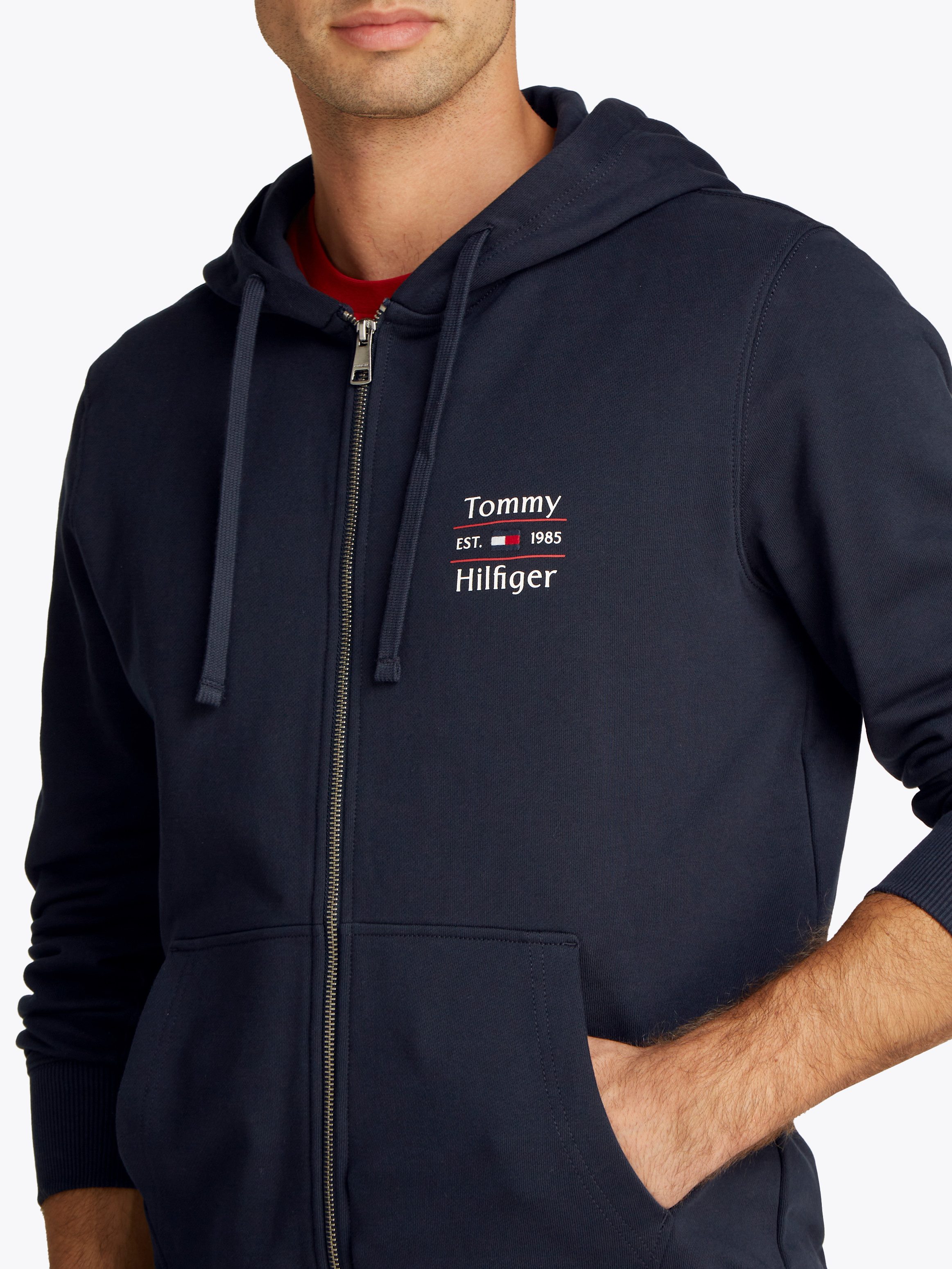 Tommy Hilfiger Capuchonsweatvest HILFIGER STACK HOODY ZT