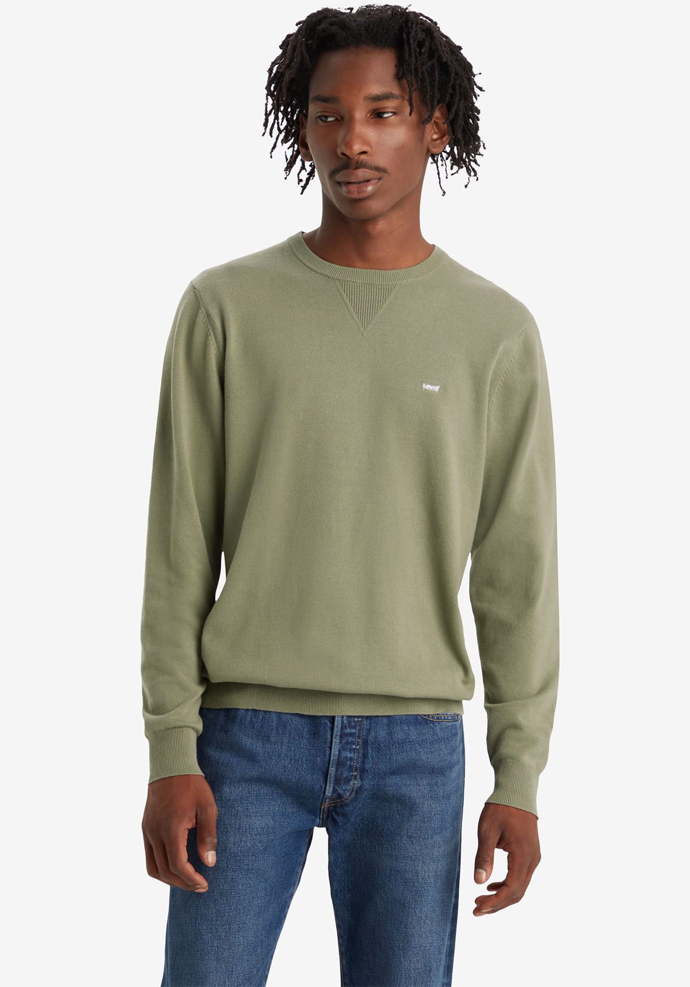 Levi's Trui met ronde hals LIGHTWEIGHT HM SWEATER heren pullovers maat XL groen