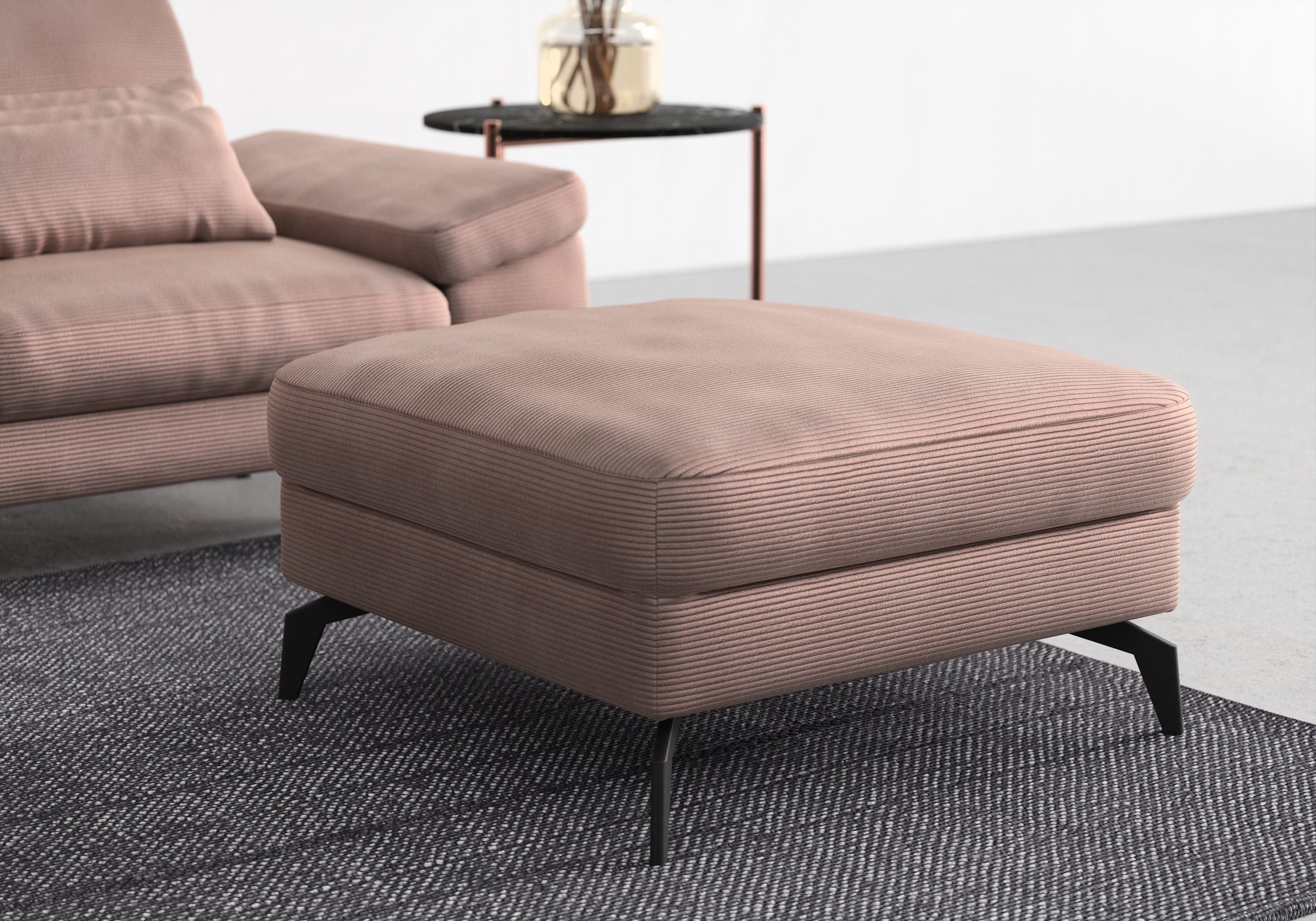 sit&more Hocker Cabana met gestylede metalen poten
