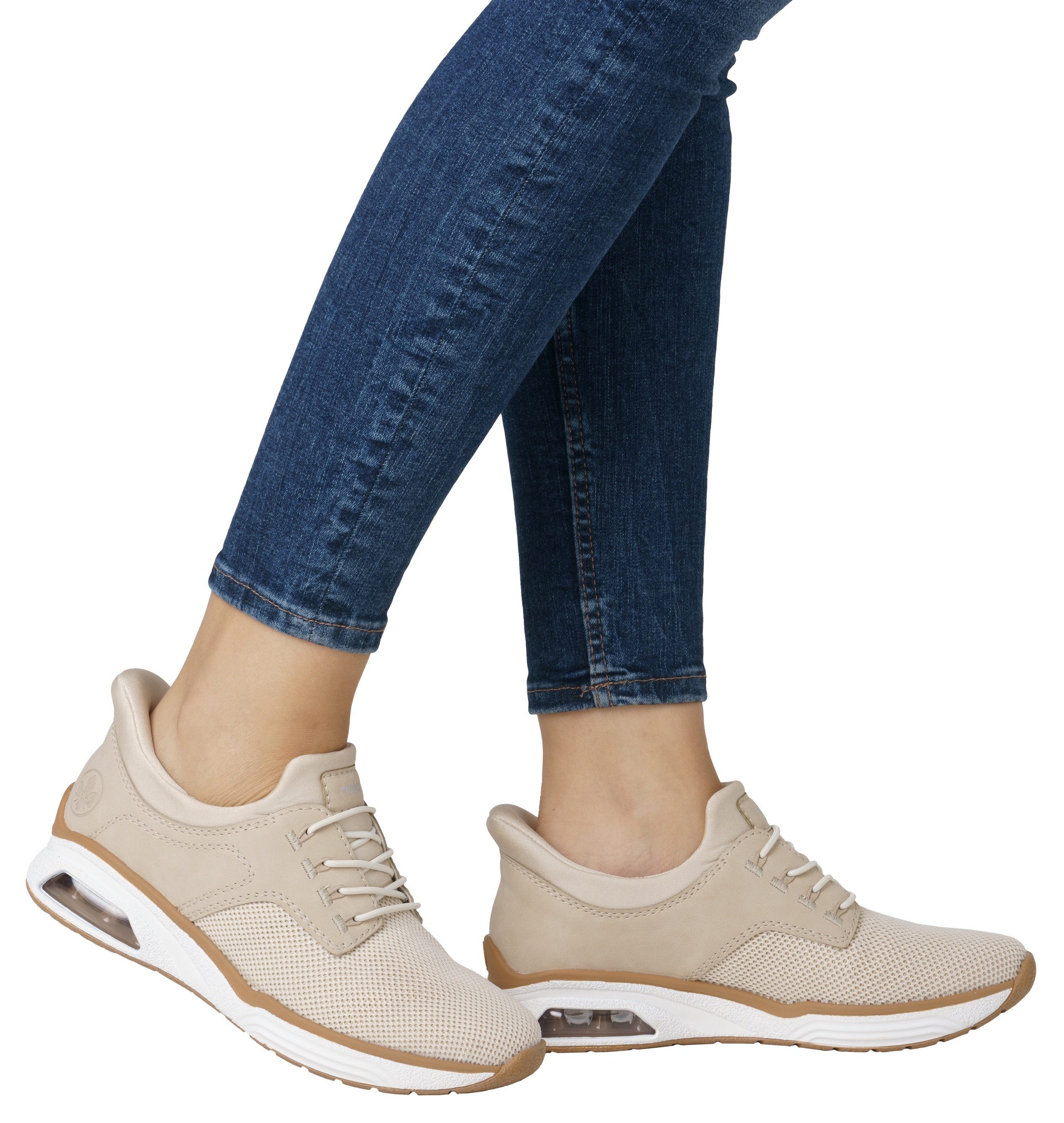 Rieker Slip-on sneakers Ready2GO , vrijetijdssneaker, lage schoen, instapschoen, elastische band, elastische instap