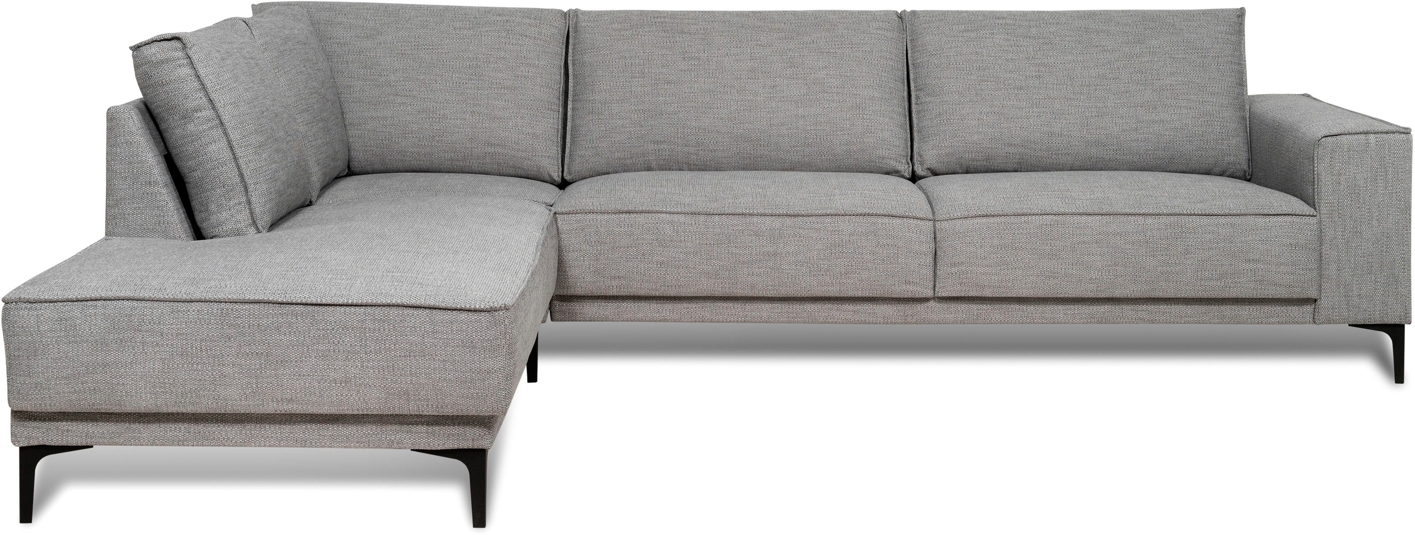 Places of Style Hoekbank Oland, structuur, platweefsel, luxe microvezel, bouclé