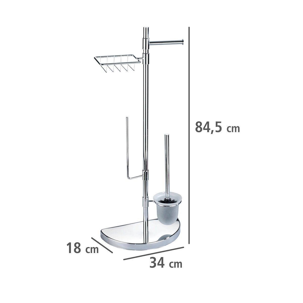 WENKO Toiletset Ruimtebesparend wonder met houder voor reserverollen en vochtige doekjes